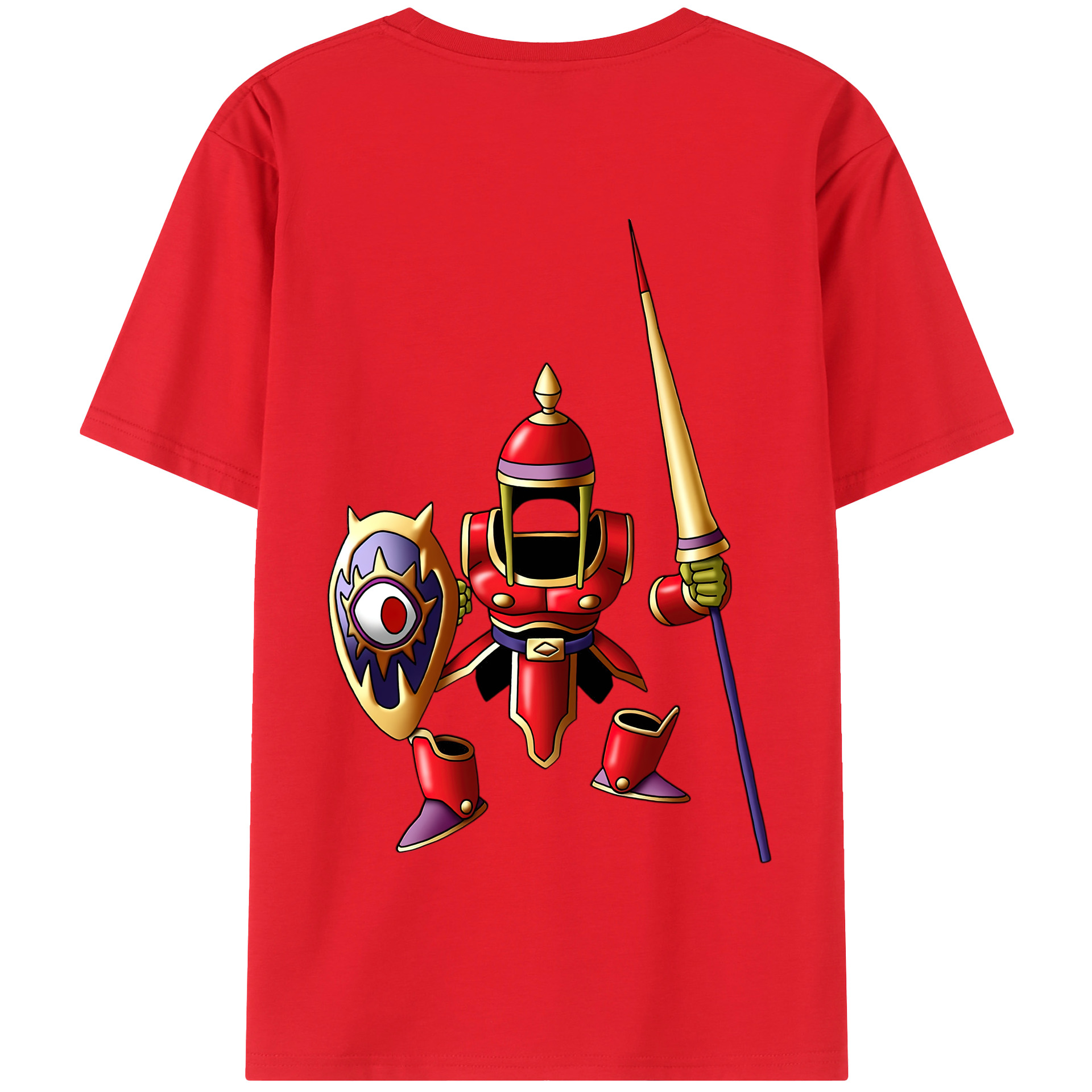 （画像用） ドラゴンクエスト Doragon Kuesuto Dragon Quest 綿100％半袖Tシャツ（背面プリント）