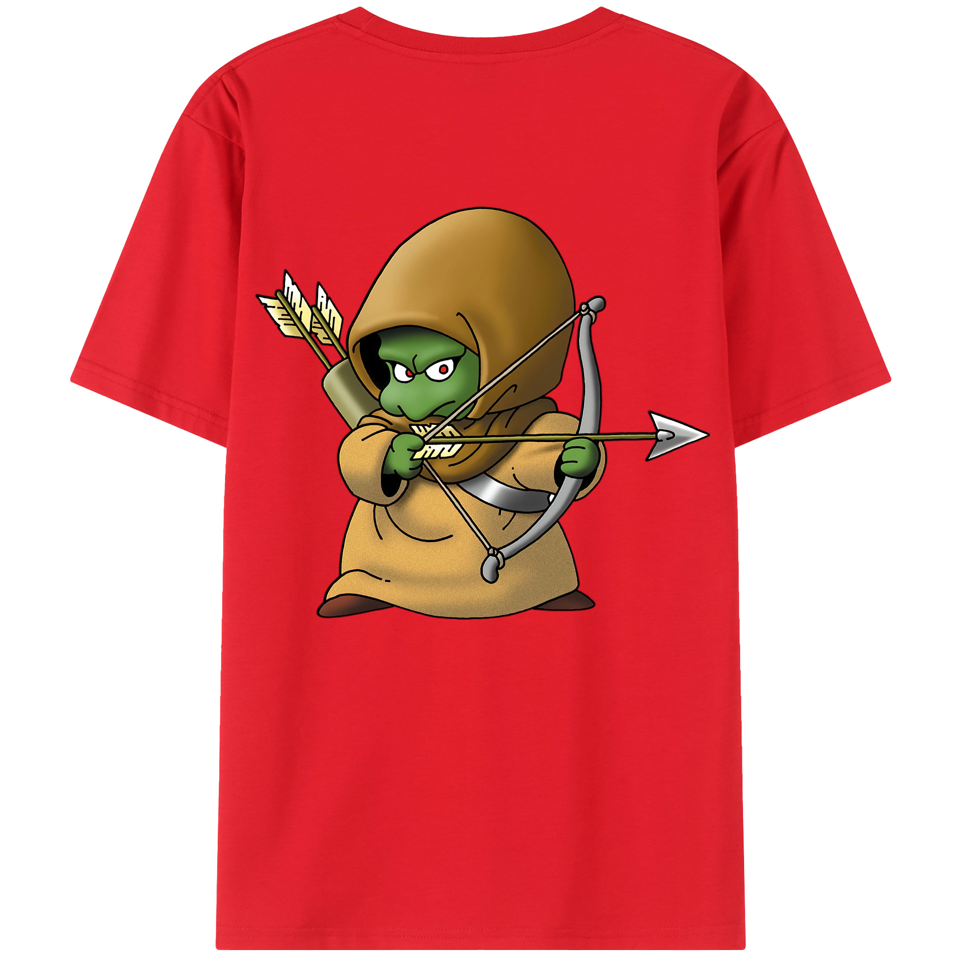 （画像用） ドラゴンクエスト Doragon Kuesuto Dragon Quest 綿100％半袖Tシャツ（背面プリント）