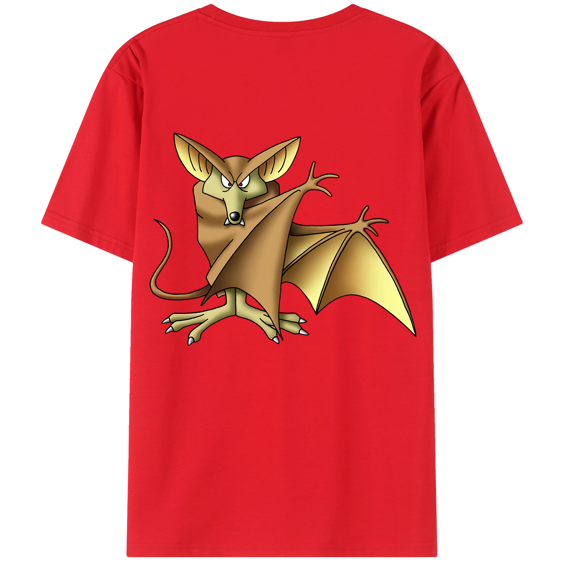 （画像用） ドラゴンクエスト Doragon Kuesuto Dragon Quest 綿100％半袖Tシャツ（背面プリント）