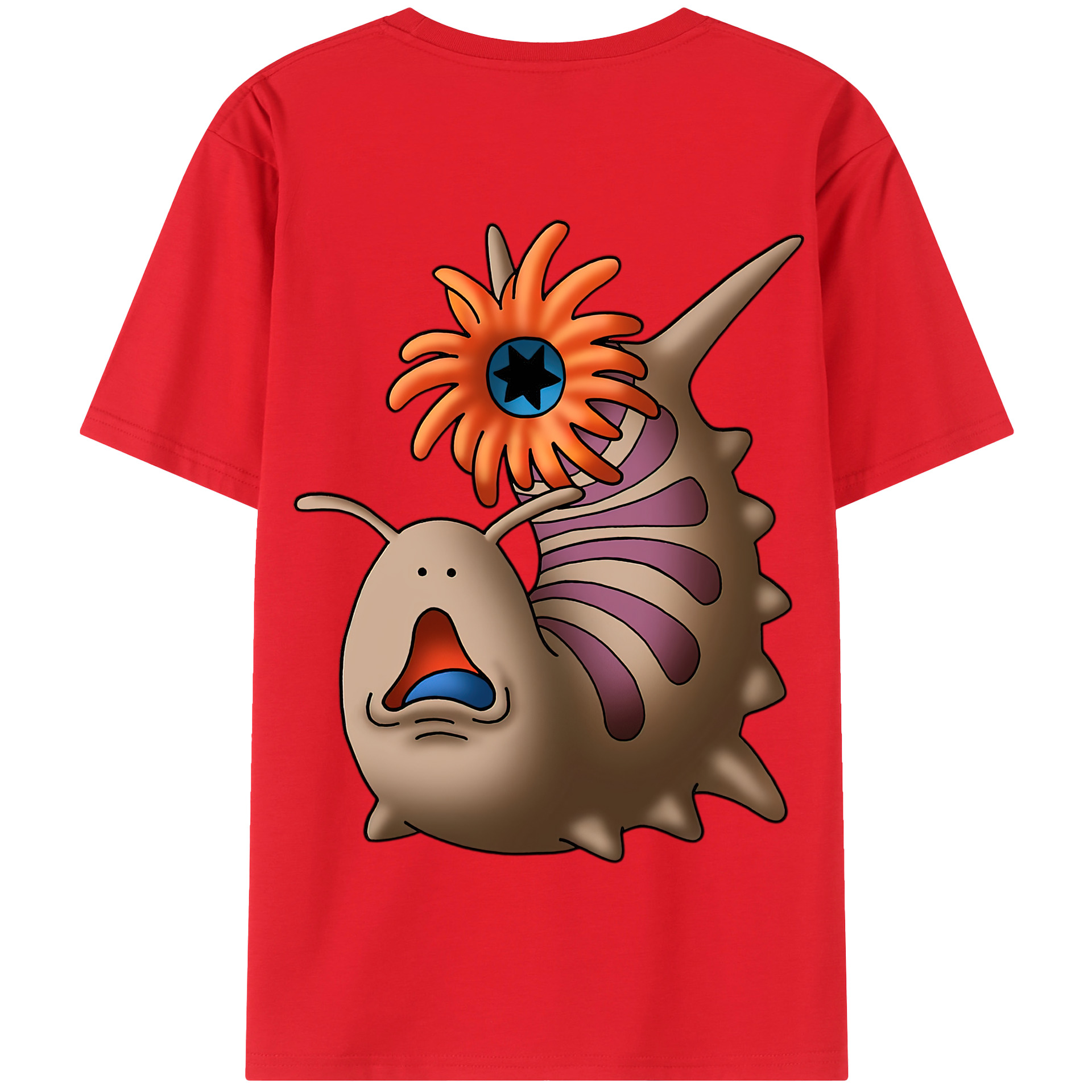 （画像用） ドラゴンクエスト Doragon Kuesuto Dragon Quest 綿100％半袖Tシャツ（背面プリント）