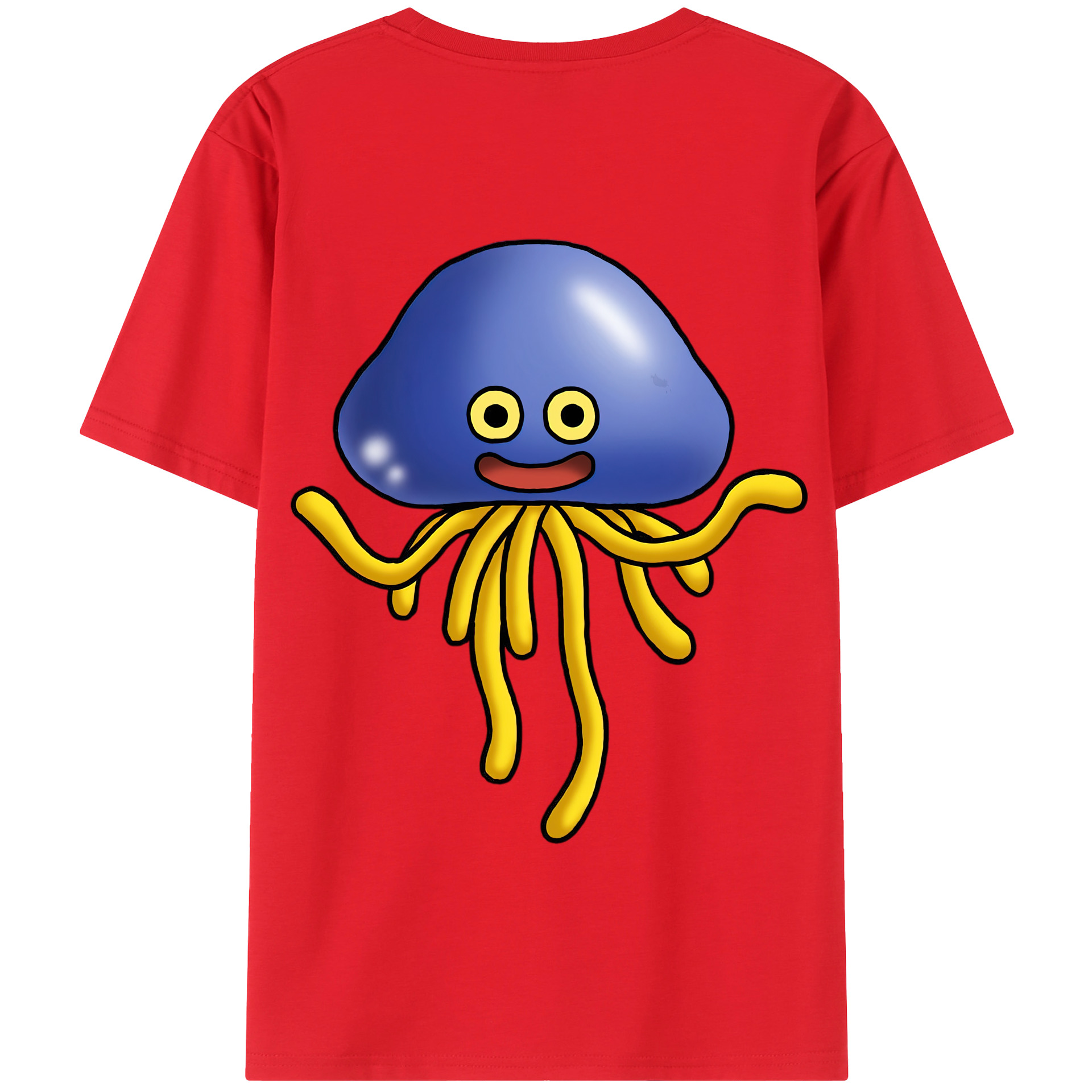 （画像用） ドラゴンクエスト Doragon Kuesuto Dragon Quest 綿100％半袖Tシャツ（背面プリント）