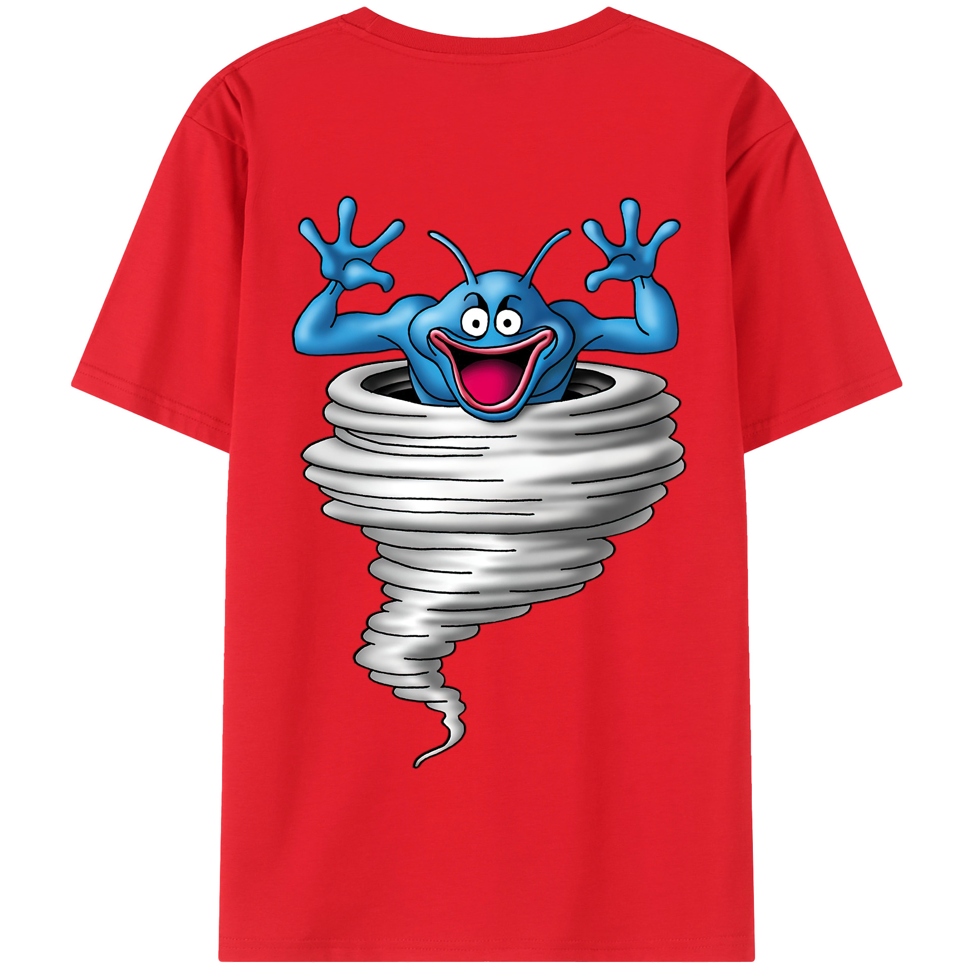 （画像用） ドラゴンクエスト Doragon Kuesuto Dragon Quest 綿100％半袖Tシャツ（背面プリント）
