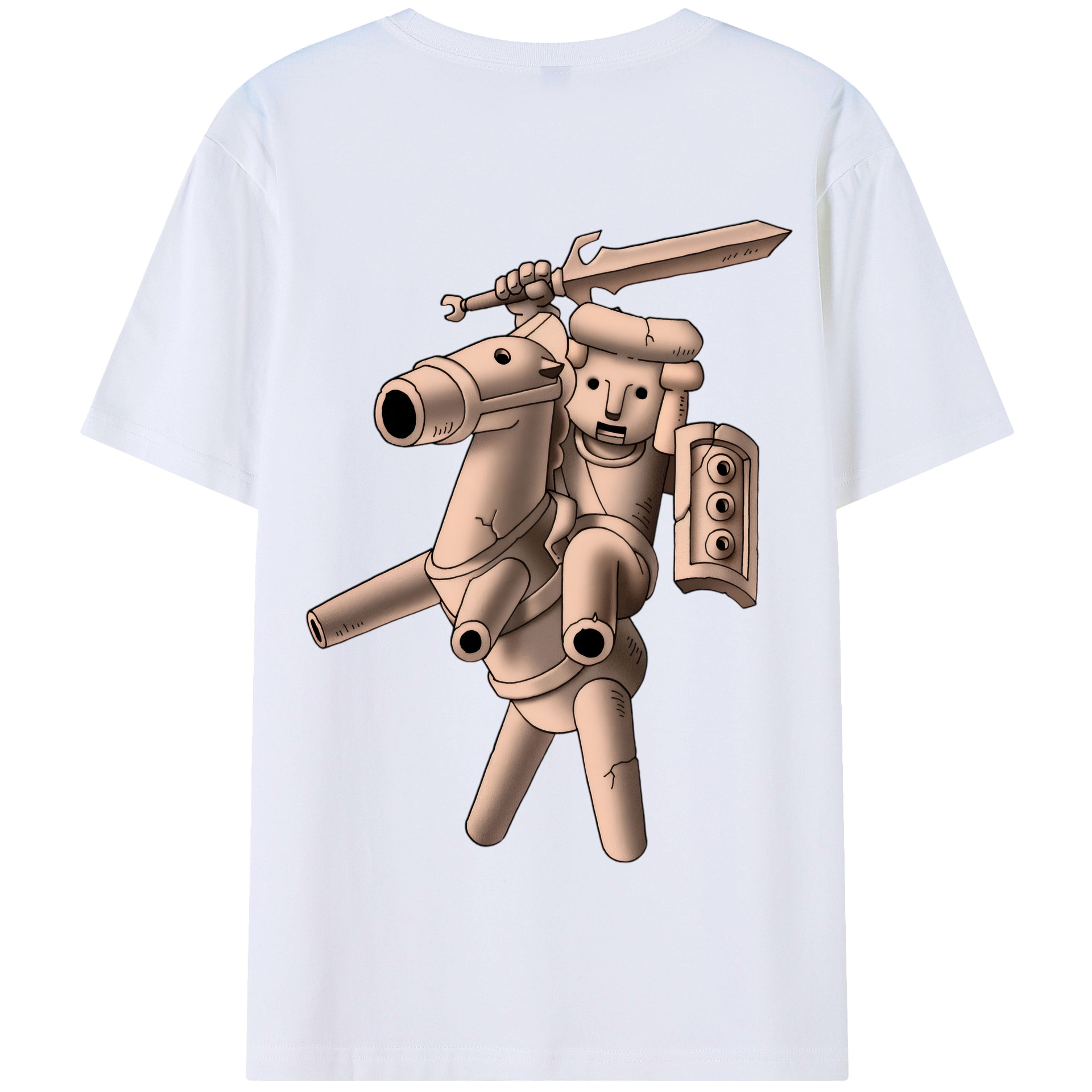 （画像用） ドラゴンクエスト Doragon Kuesuto Dragon Quest 綿100％半袖Tシャツ（背面プリント）
