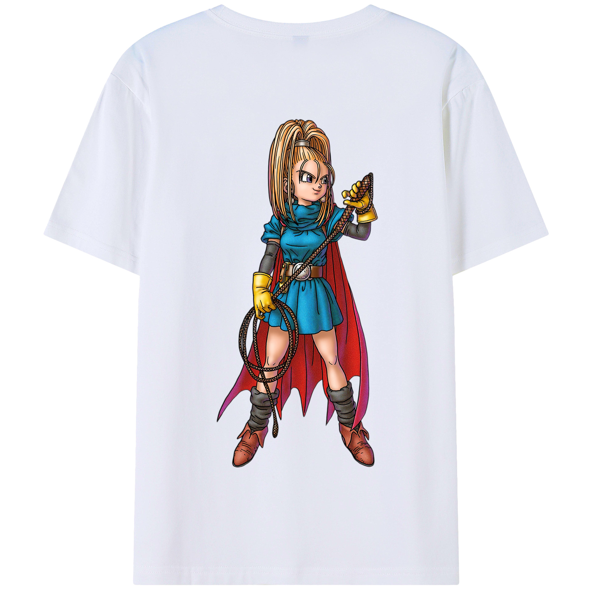 （画像用） ドラゴンクエスト Doragon Kuesuto Dragon Quest 綿100％半袖Tシャツ（背面プリント）