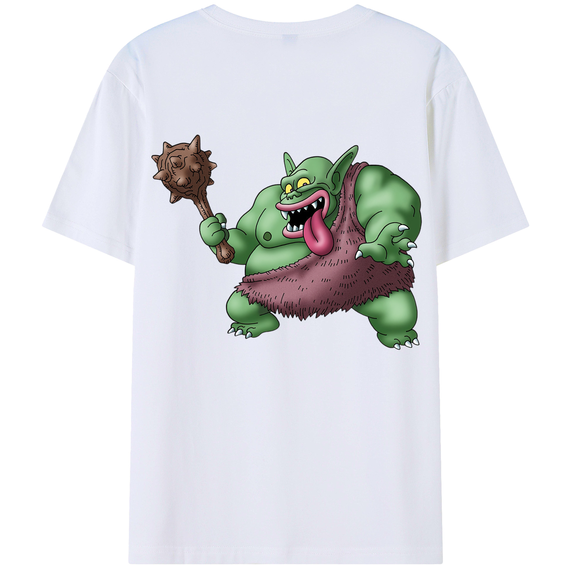 （画像用） ドラゴンクエスト Doragon Kuesuto Dragon Quest 綿100％半袖Tシャツ（背面プリント）