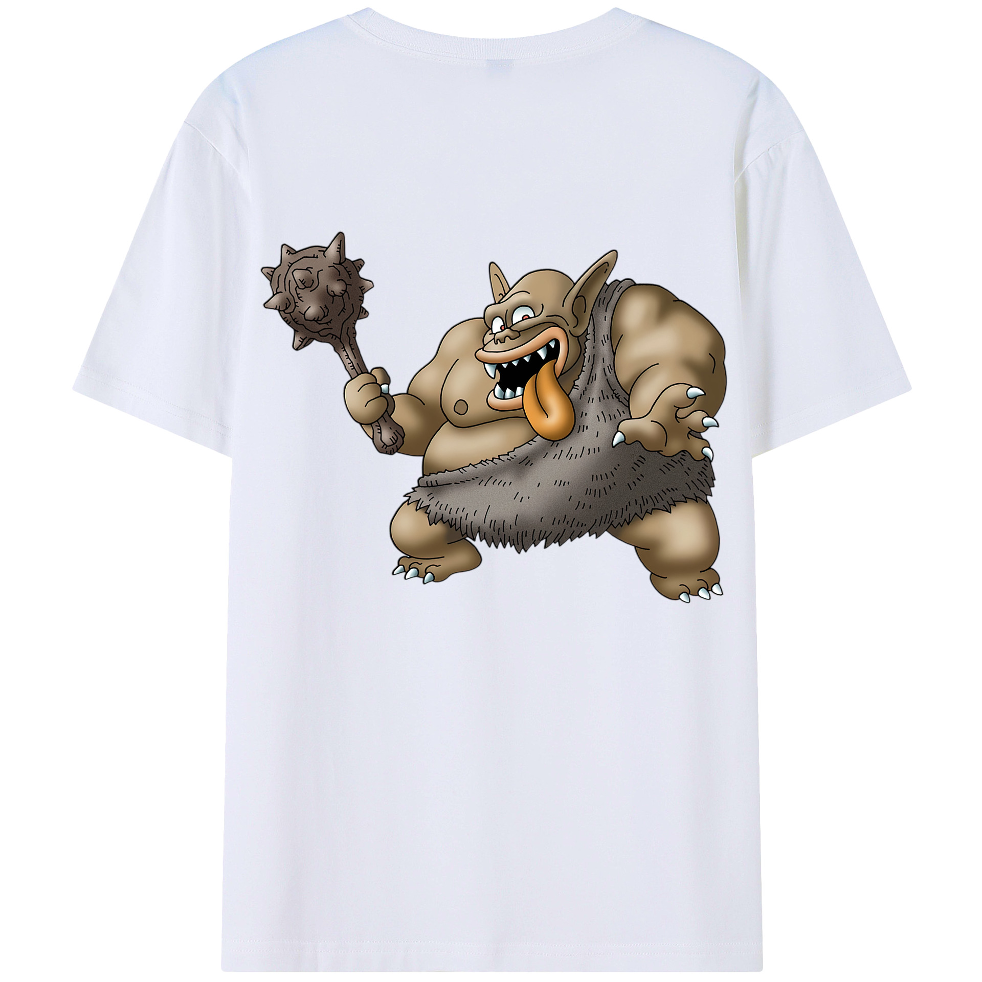 （画像用） ドラゴンクエスト Doragon Kuesuto Dragon Quest 綿100％半袖Tシャツ（背面プリント）
