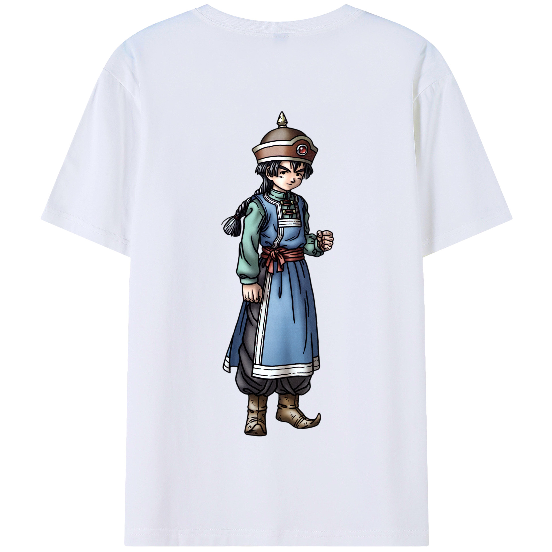（画像用） ドラゴンクエスト Doragon Kuesuto Dragon Quest 綿100％半袖Tシャツ（背面プリント）