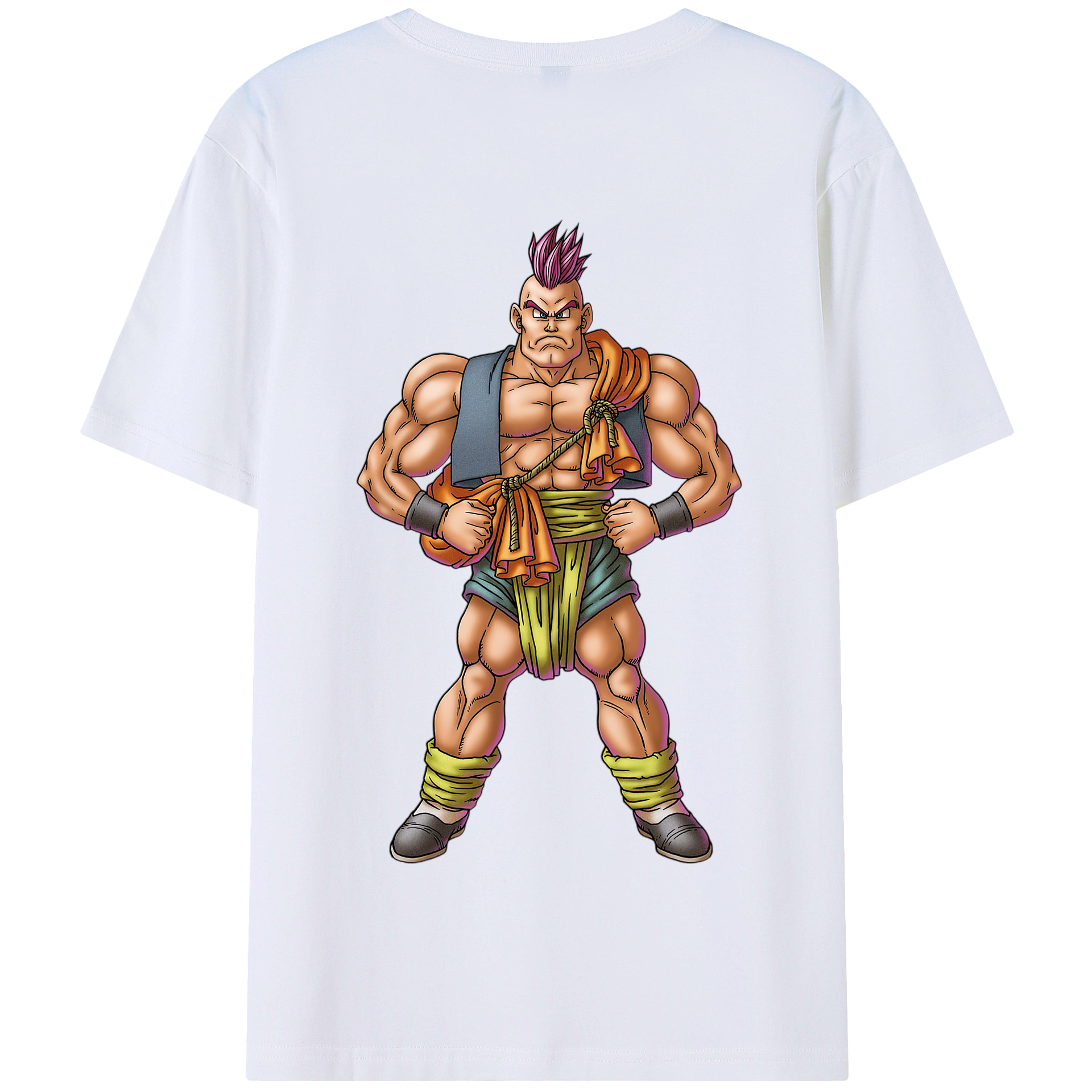 （画像用） ドラゴンクエスト Doragon Kuesuto Dragon Quest 綿100％半袖Tシャツ（背面プリント）