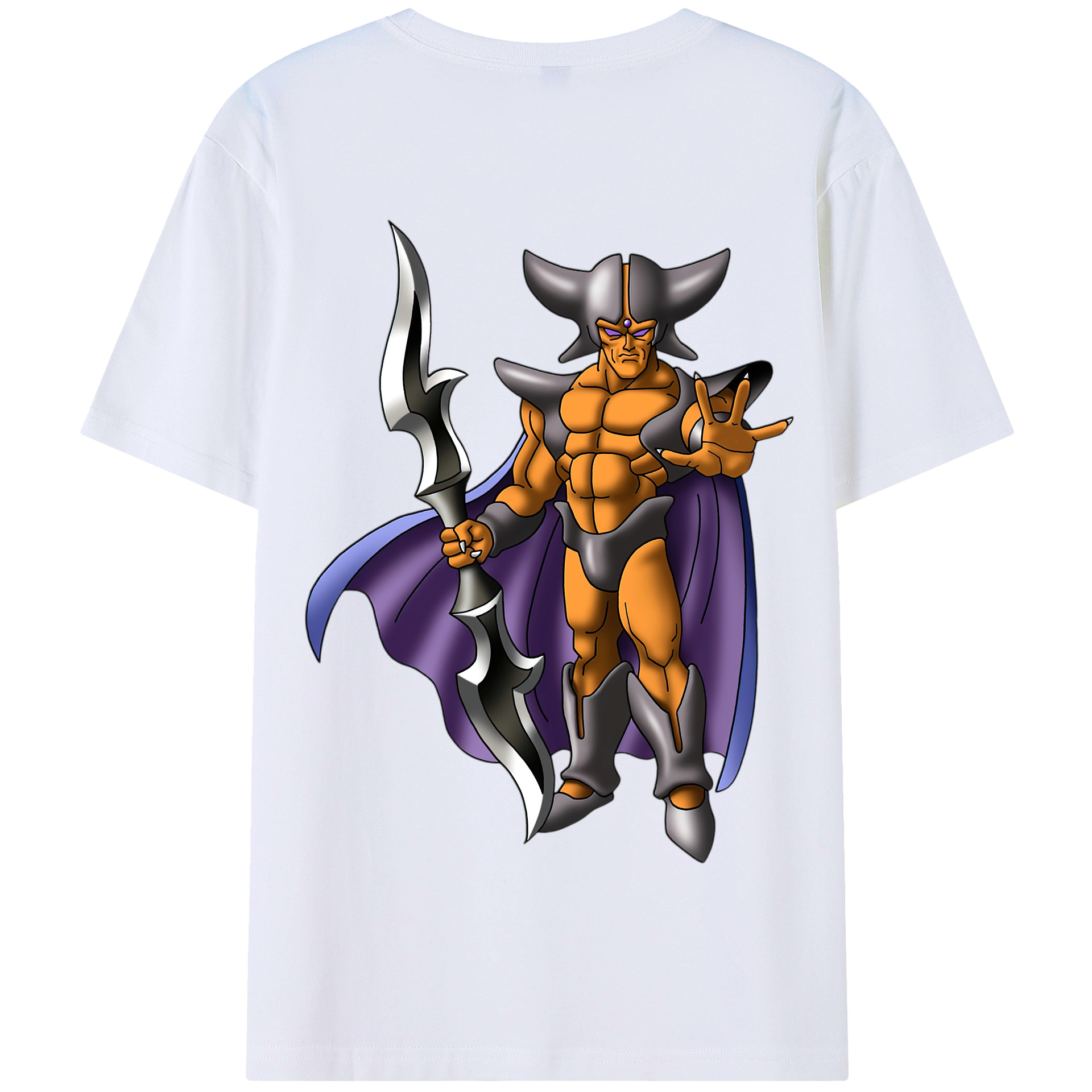 （画像用） ドラゴンクエスト Doragon Kuesuto Dragon Quest 綿100％半袖Tシャツ（背面プリント）