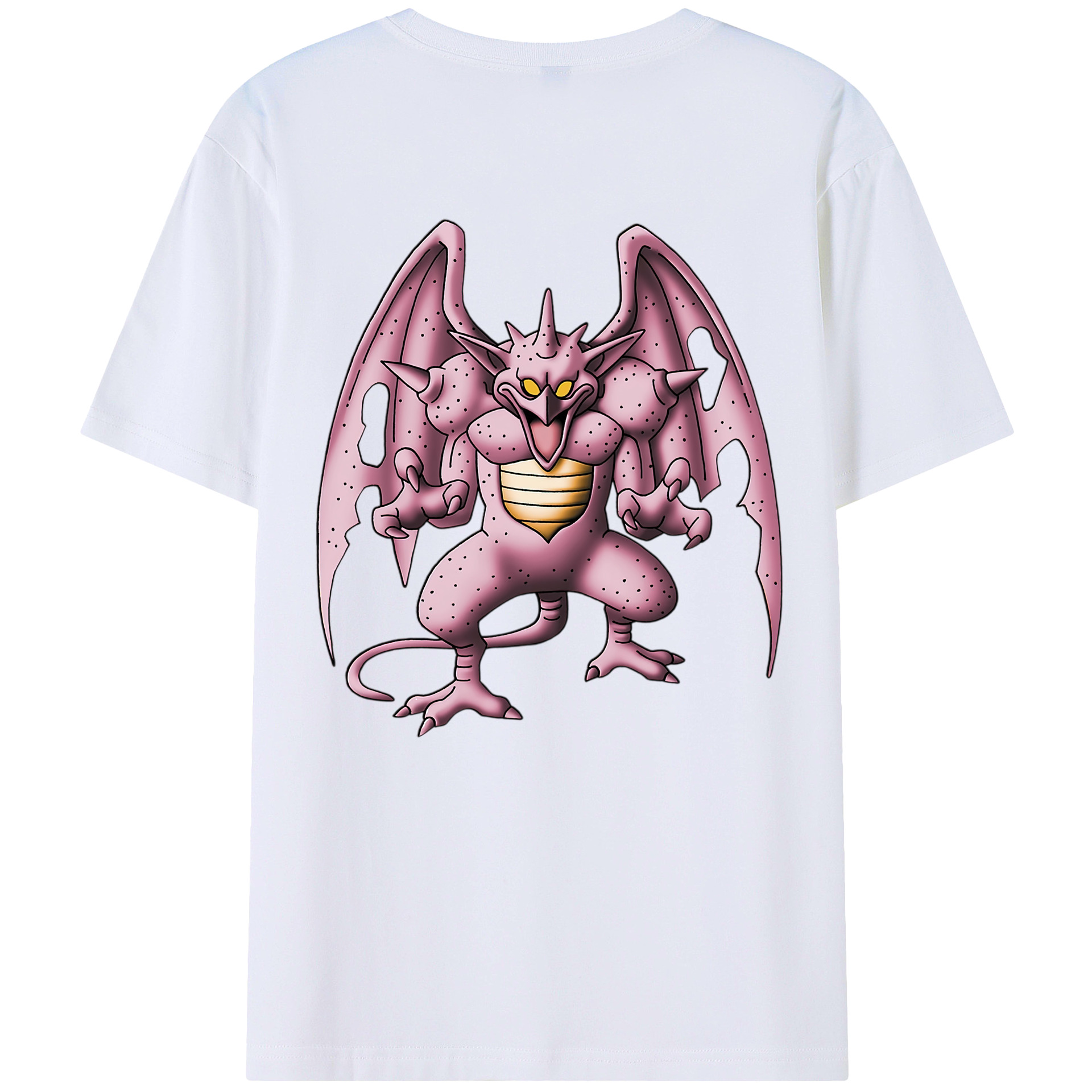 （画像用） ドラゴンクエスト Doragon Kuesuto Dragon Quest 綿100％半袖Tシャツ（背面プリント）