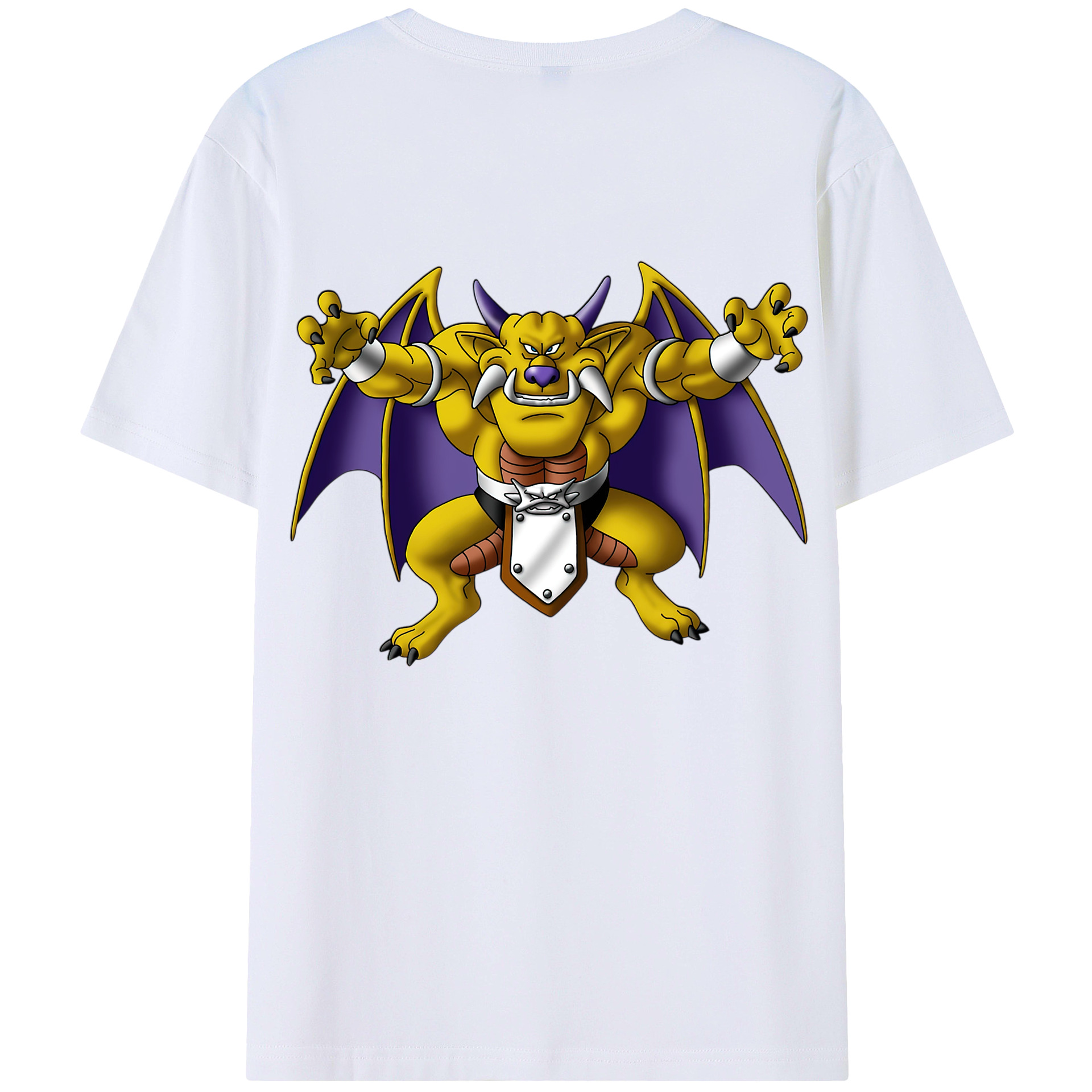 （画像用） ドラゴンクエスト Doragon Kuesuto Dragon Quest 綿100％半袖Tシャツ（背面プリント）