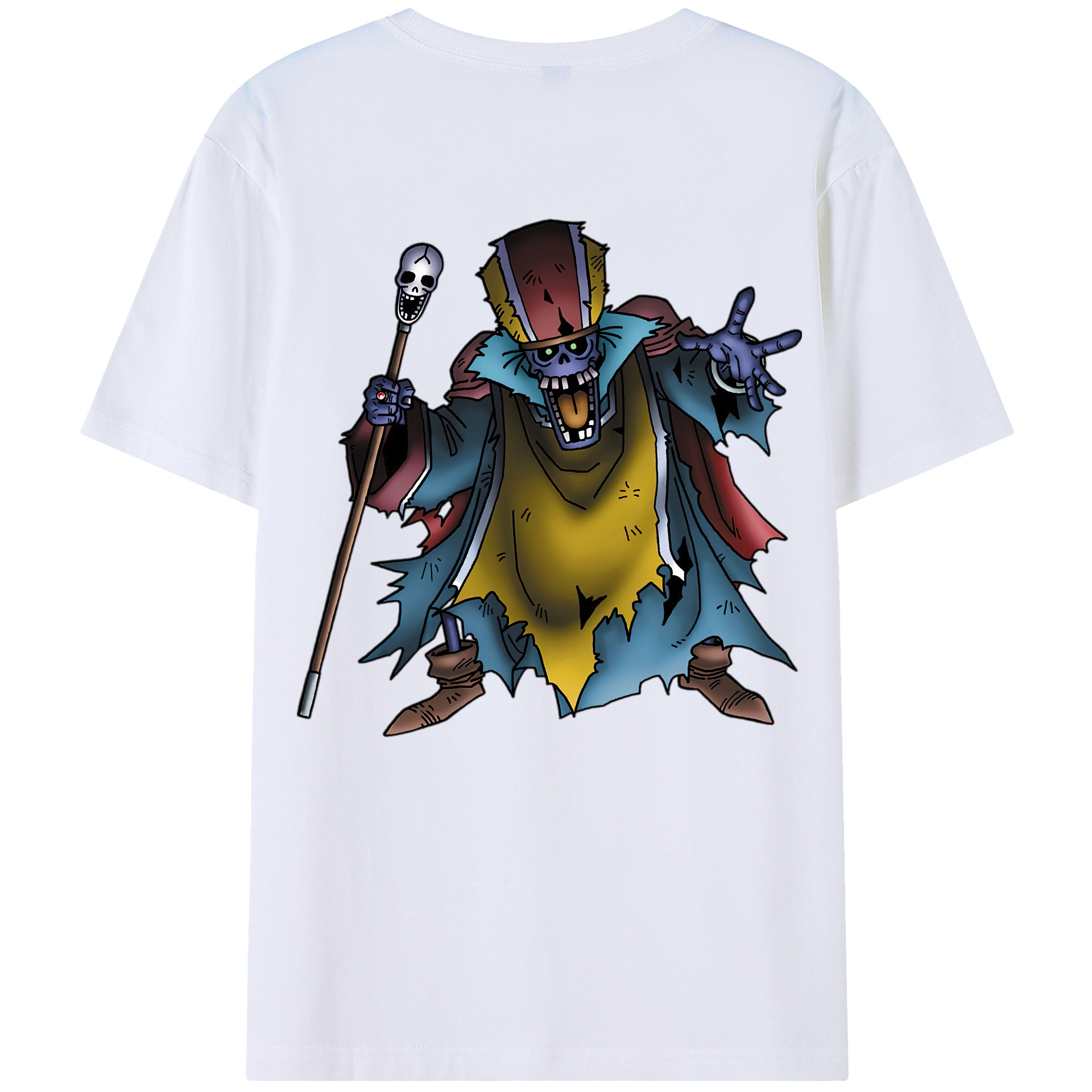 （画像用） ドラゴンクエスト Doragon Kuesuto Dragon Quest 綿100％半袖Tシャツ（背面プリント）
