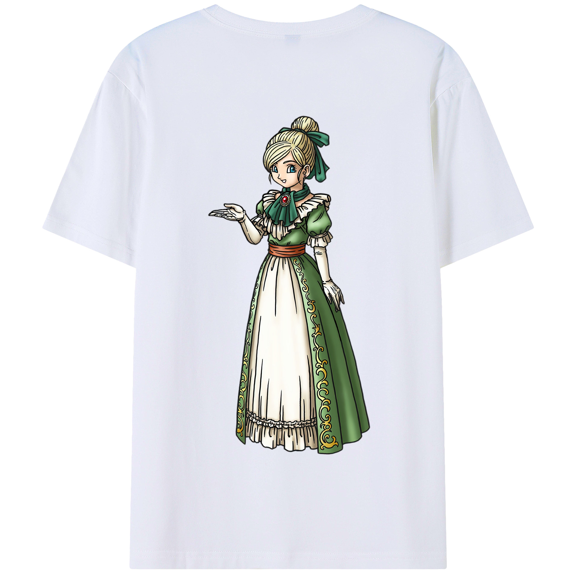 （画像用） ドラゴンクエスト Doragon Kuesuto Dragon Quest 綿100％半袖Tシャツ（背面プリント）