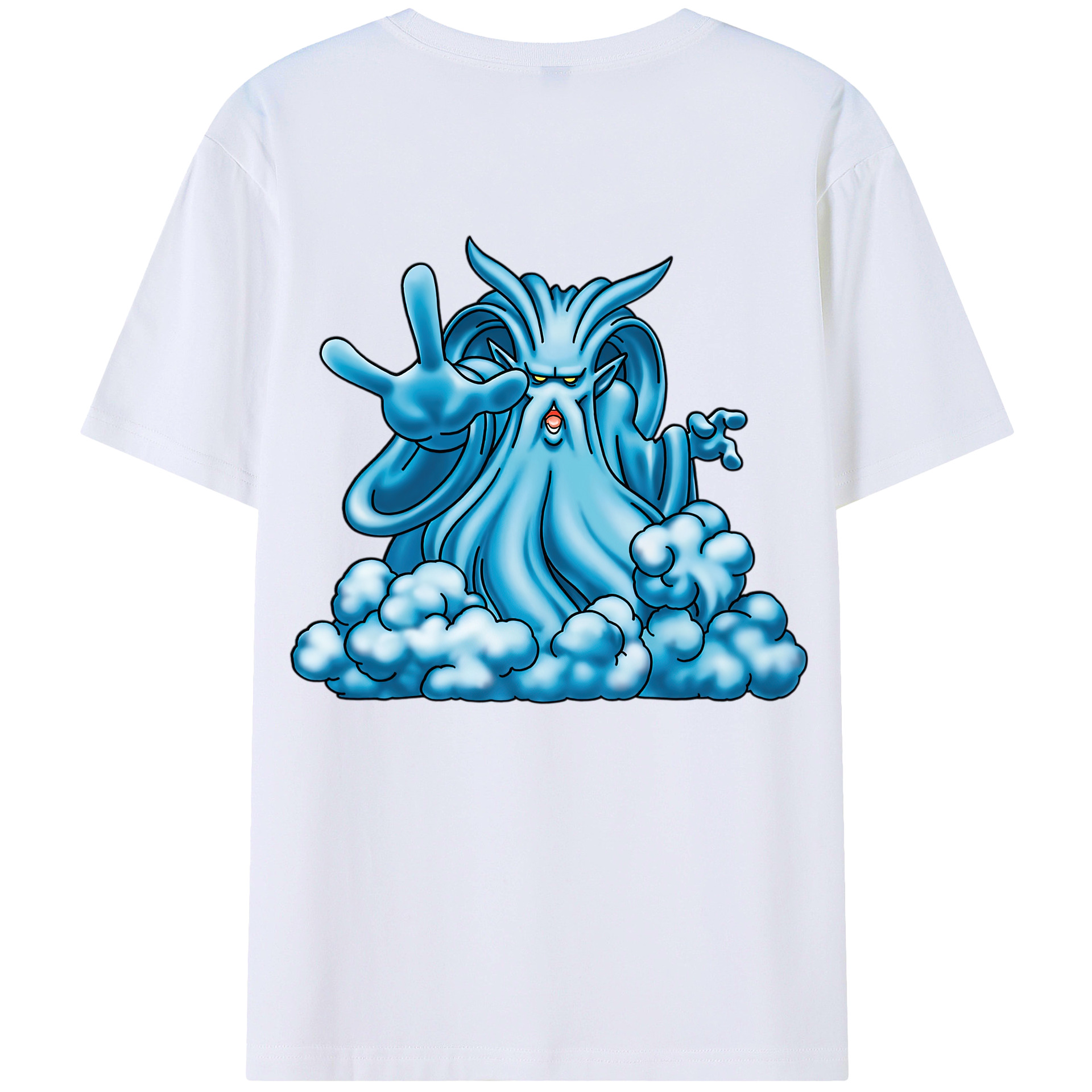 （画像用） ドラゴンクエスト Doragon Kuesuto Dragon Quest 綿100％半袖Tシャツ（背面プリント）