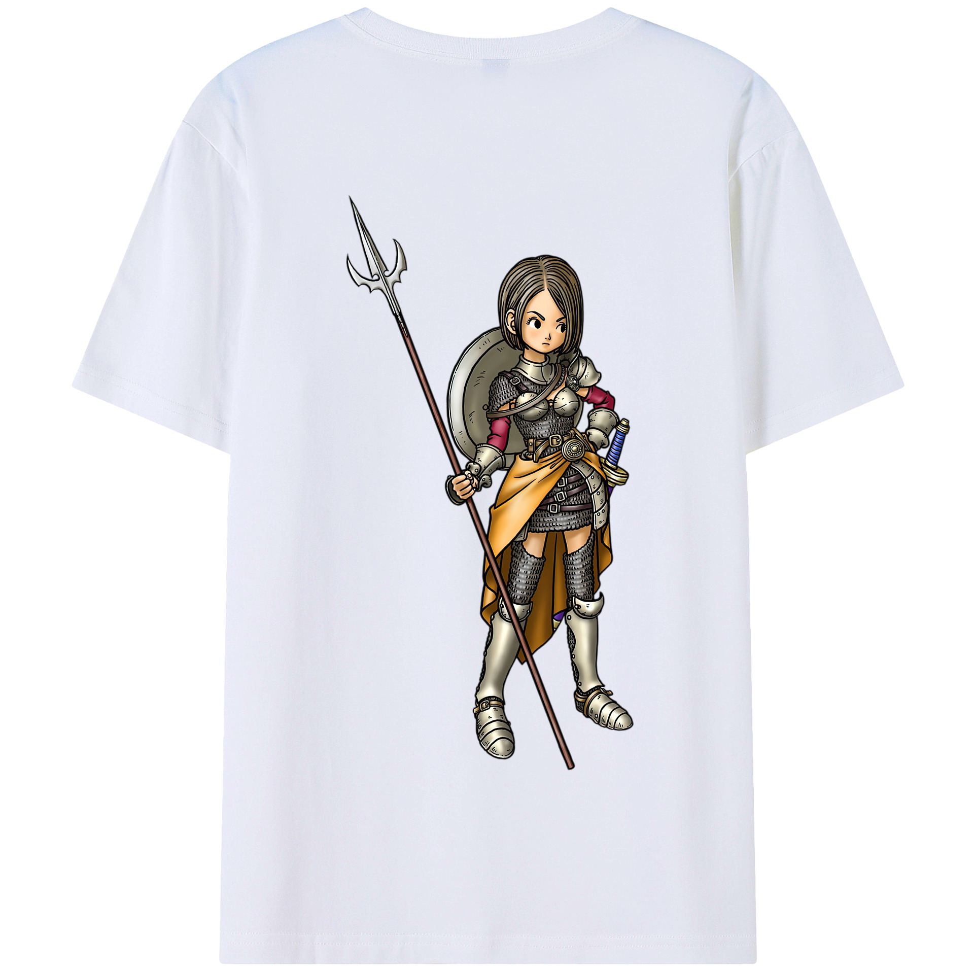 （画像用） ドラゴンクエスト Doragon Kuesuto Dragon Quest 綿100％半袖Tシャツ（背面プリント）