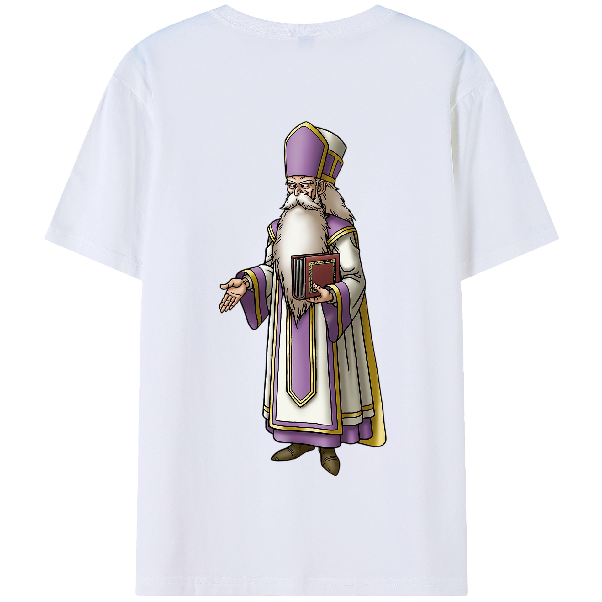 （画像用） ドラゴンクエスト Doragon Kuesuto Dragon Quest 綿100％半袖Tシャツ（背面プリント）