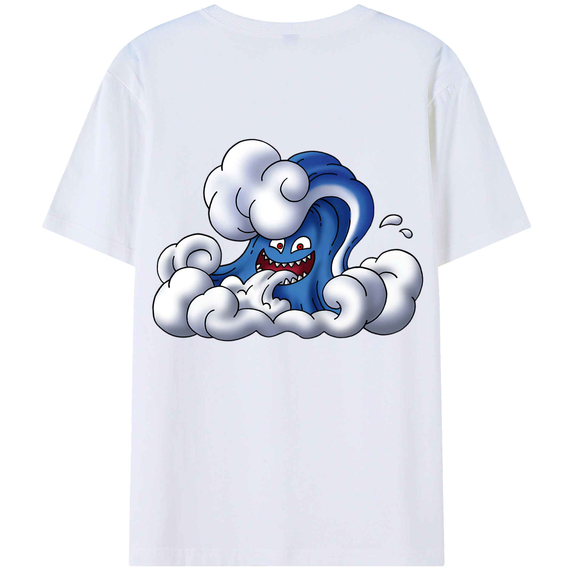 （画像用） ドラゴンクエスト Doragon Kuesuto Dragon Quest 綿100％半袖Tシャツ（背面プリント）