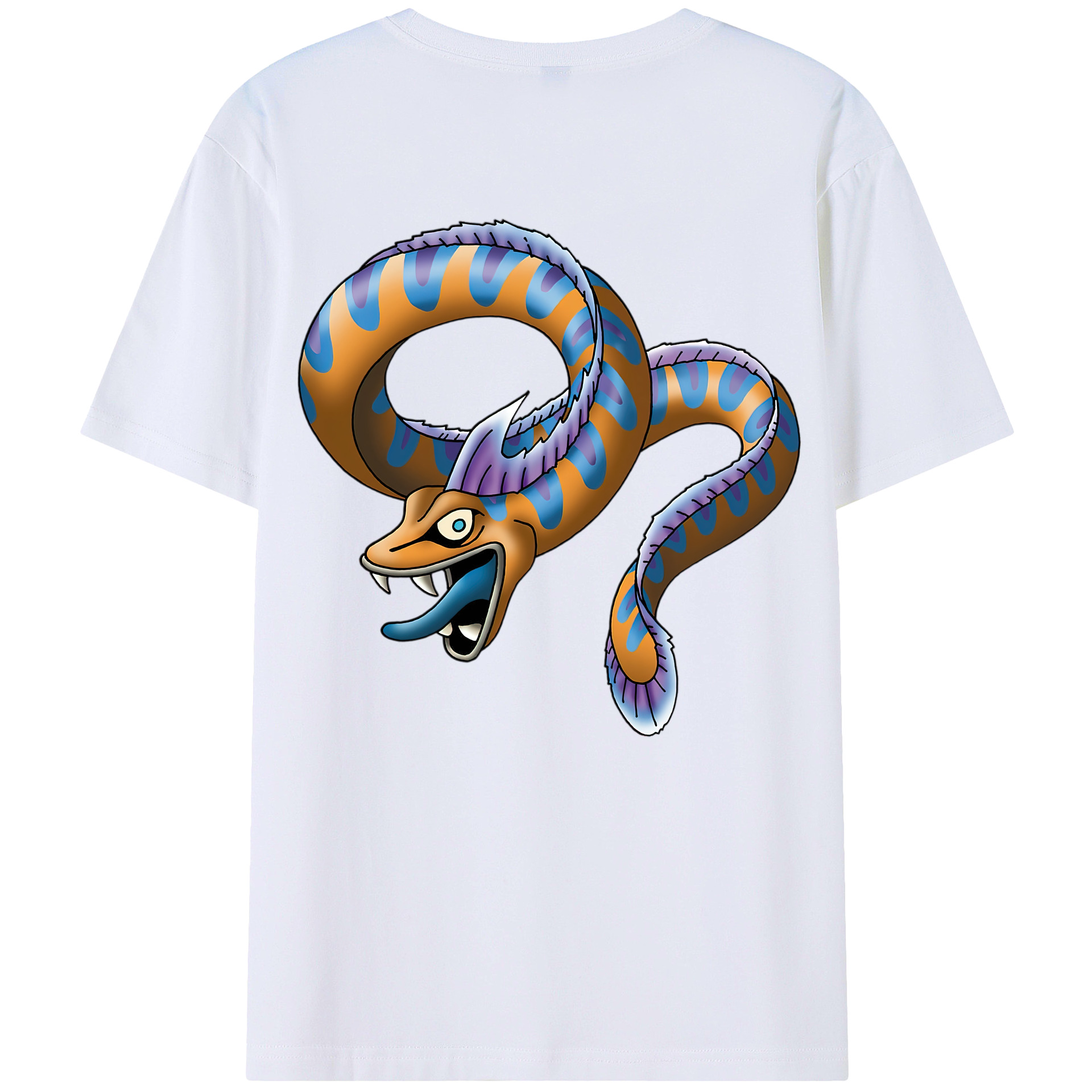 （画像用） ドラゴンクエスト Doragon Kuesuto Dragon Quest 綿100％半袖Tシャツ（背面プリント）