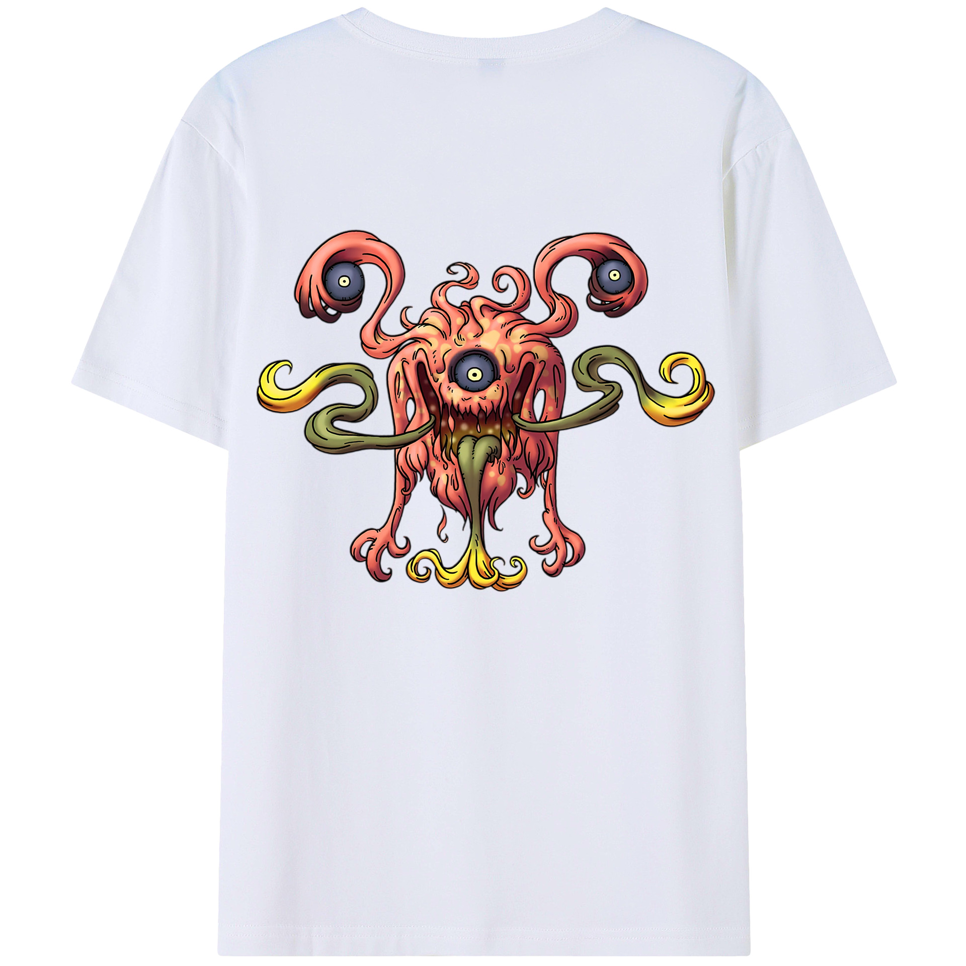（画像用） ドラゴンクエスト Doragon Kuesuto Dragon Quest 綿100％半袖Tシャツ（背面プリント）