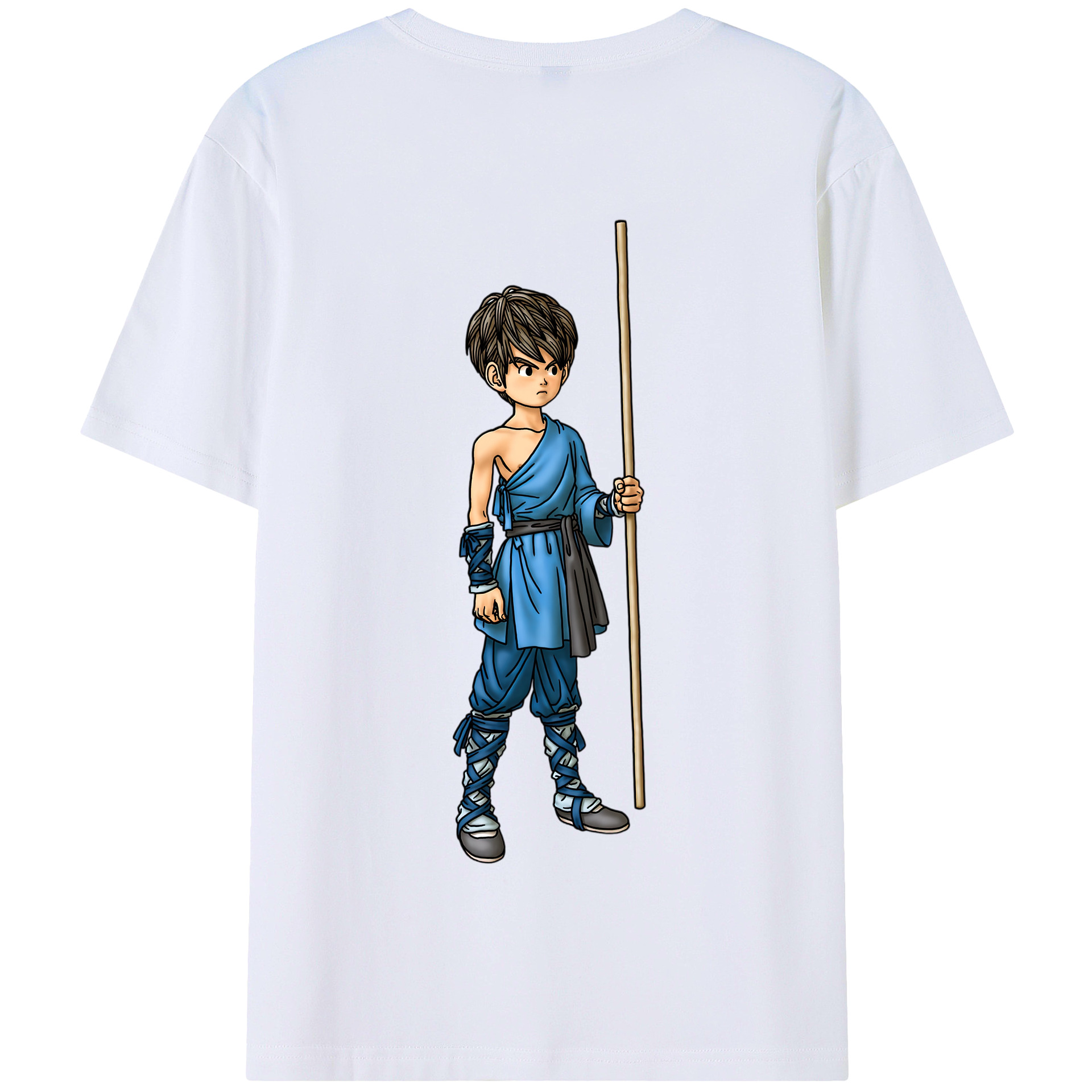 （画像用） ドラゴンクエスト Doragon Kuesuto Dragon Quest 綿100％半袖Tシャツ（背面プリント）