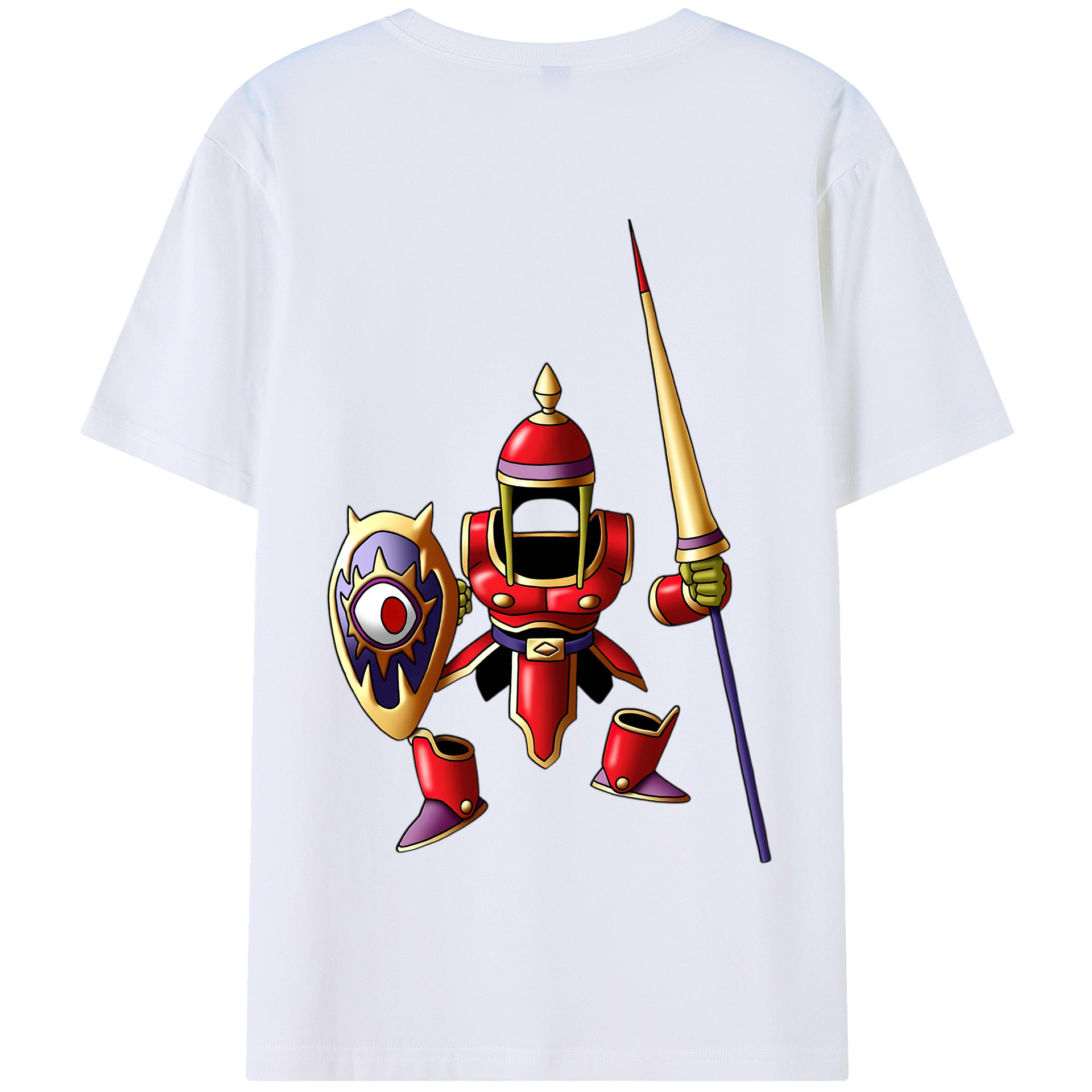 （画像用） ドラゴンクエスト Doragon Kuesuto Dragon Quest 綿100％半袖Tシャツ（背面プリント）
