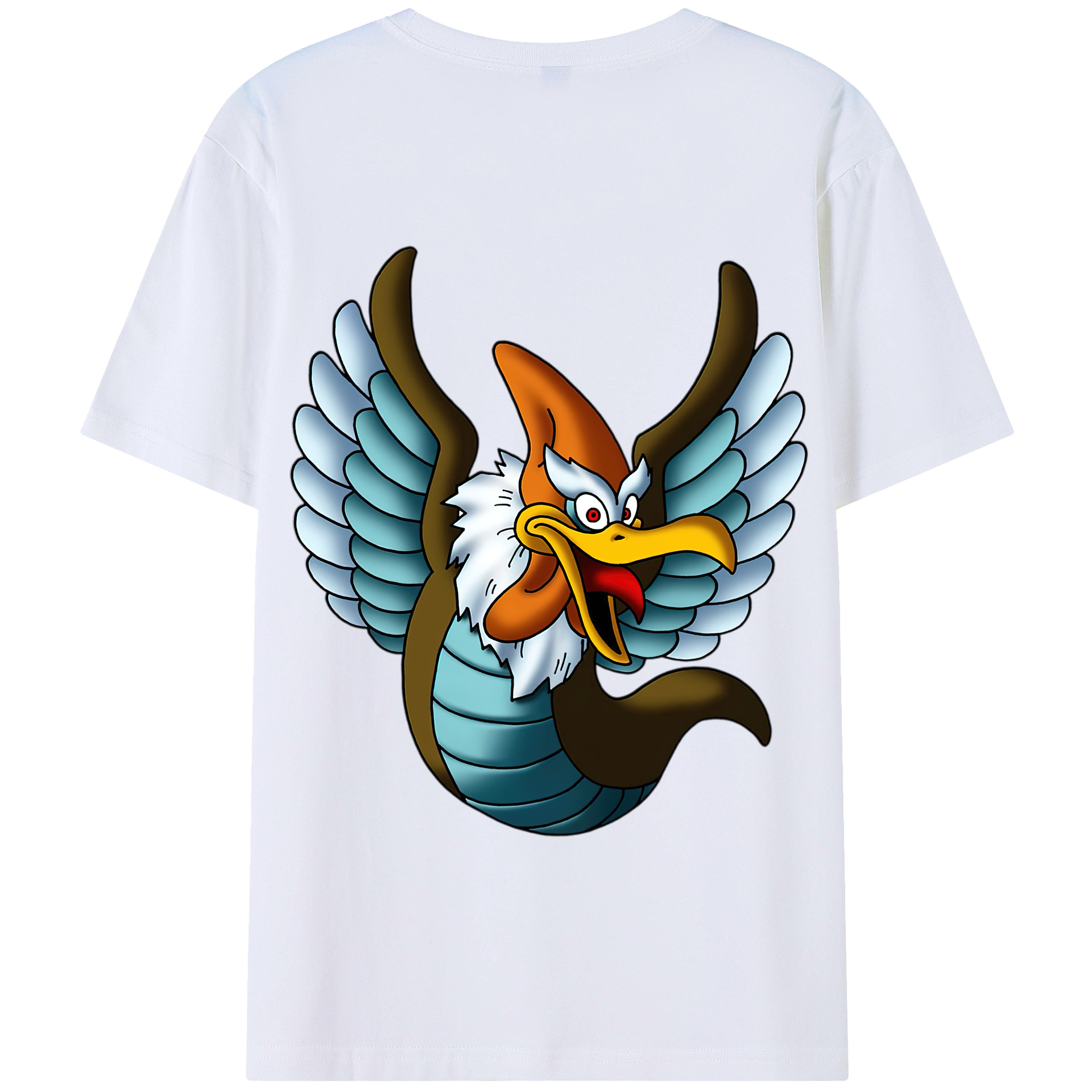 （画像用） ドラゴンクエスト Doragon Kuesuto Dragon Quest 綿100％半袖Tシャツ（背面プリント）