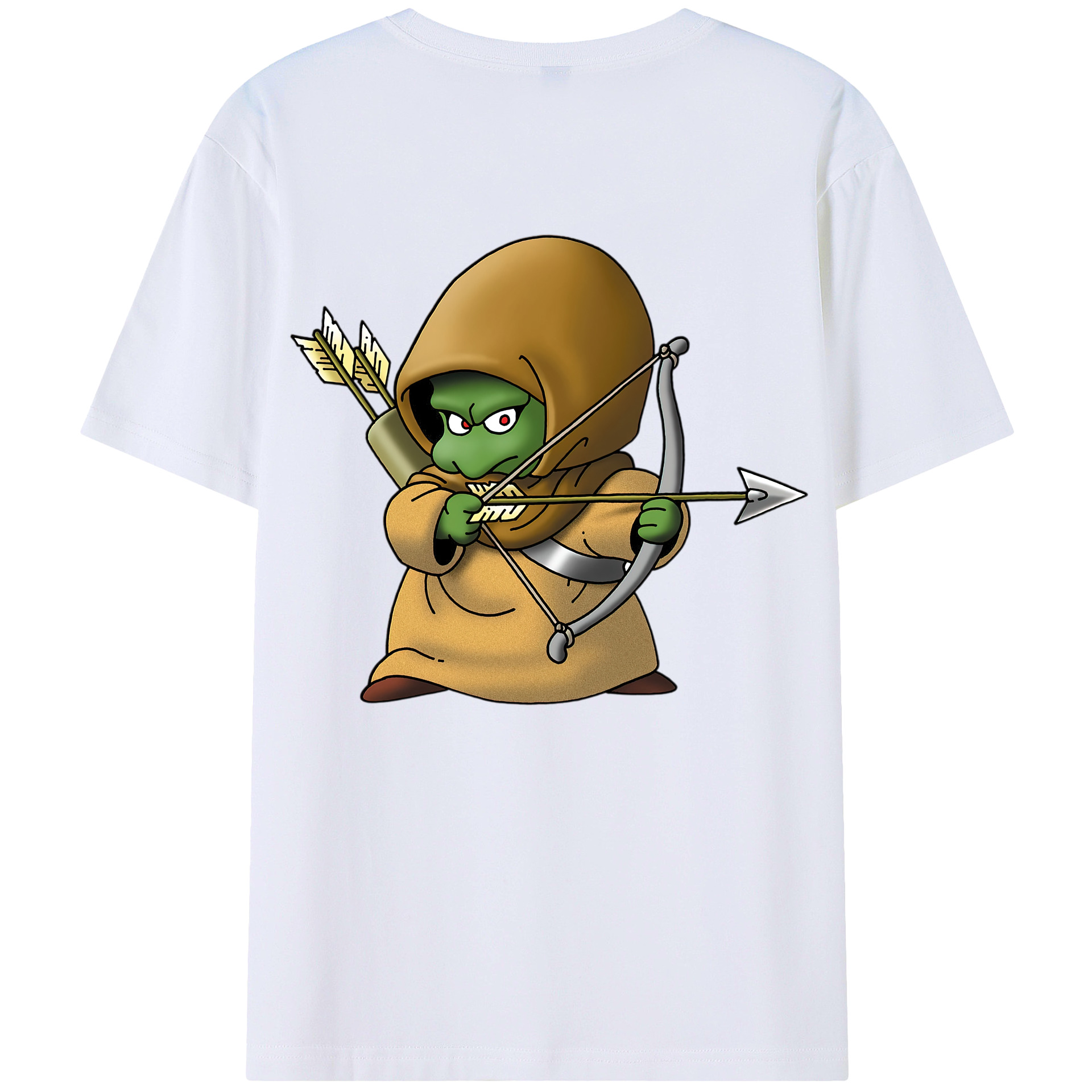 （画像用） ドラゴンクエスト Doragon Kuesuto Dragon Quest 綿100％半袖Tシャツ（背面プリント）