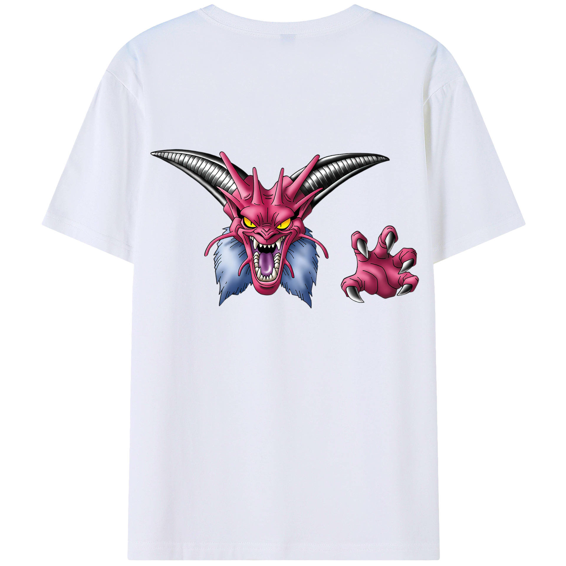 （画像用） ドラゴンクエスト Doragon Kuesuto Dragon Quest 綿100％半袖Tシャツ（背面プリント）