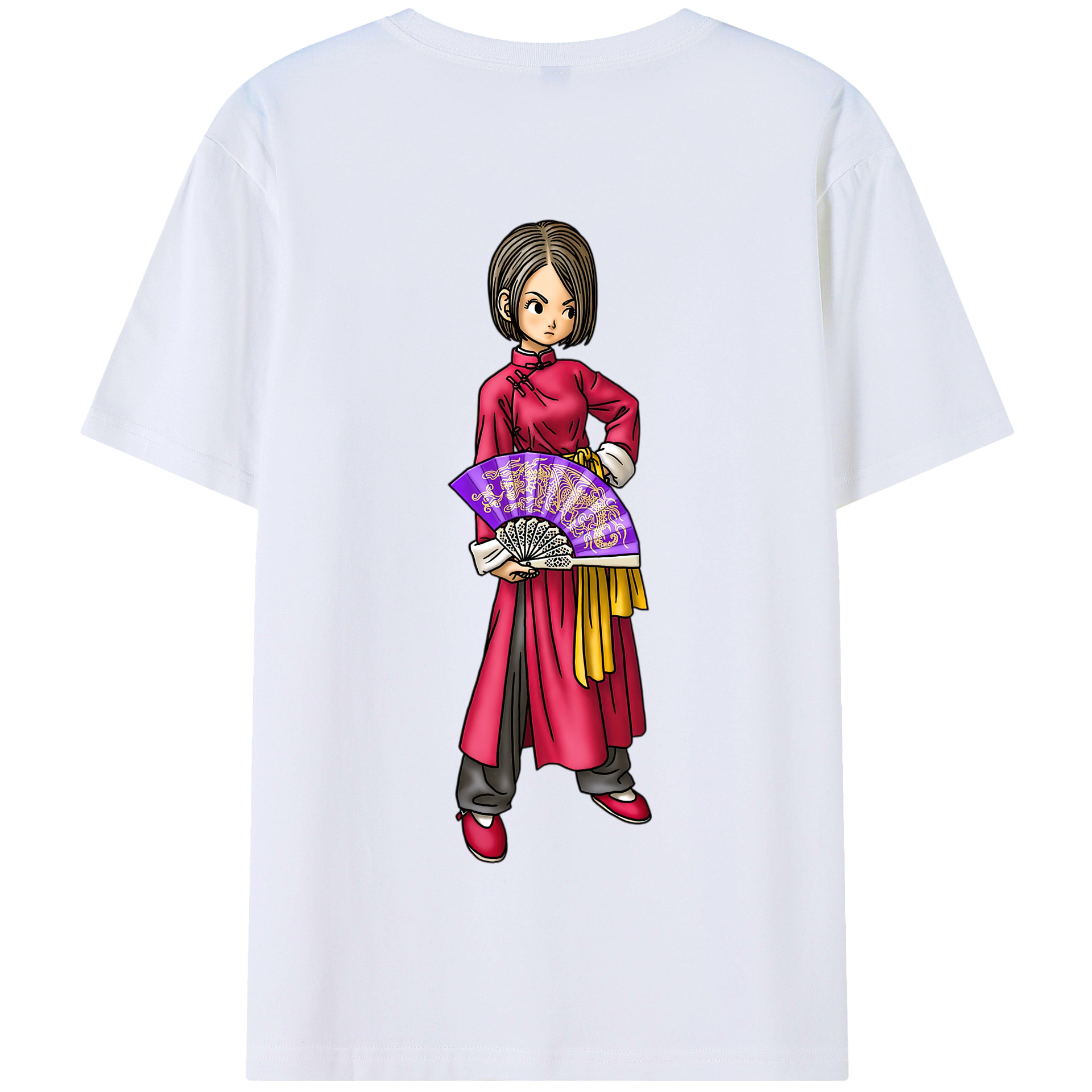 （画像用） ドラゴンクエスト Doragon Kuesuto Dragon Quest 綿100％半袖Tシャツ（背面プリント）