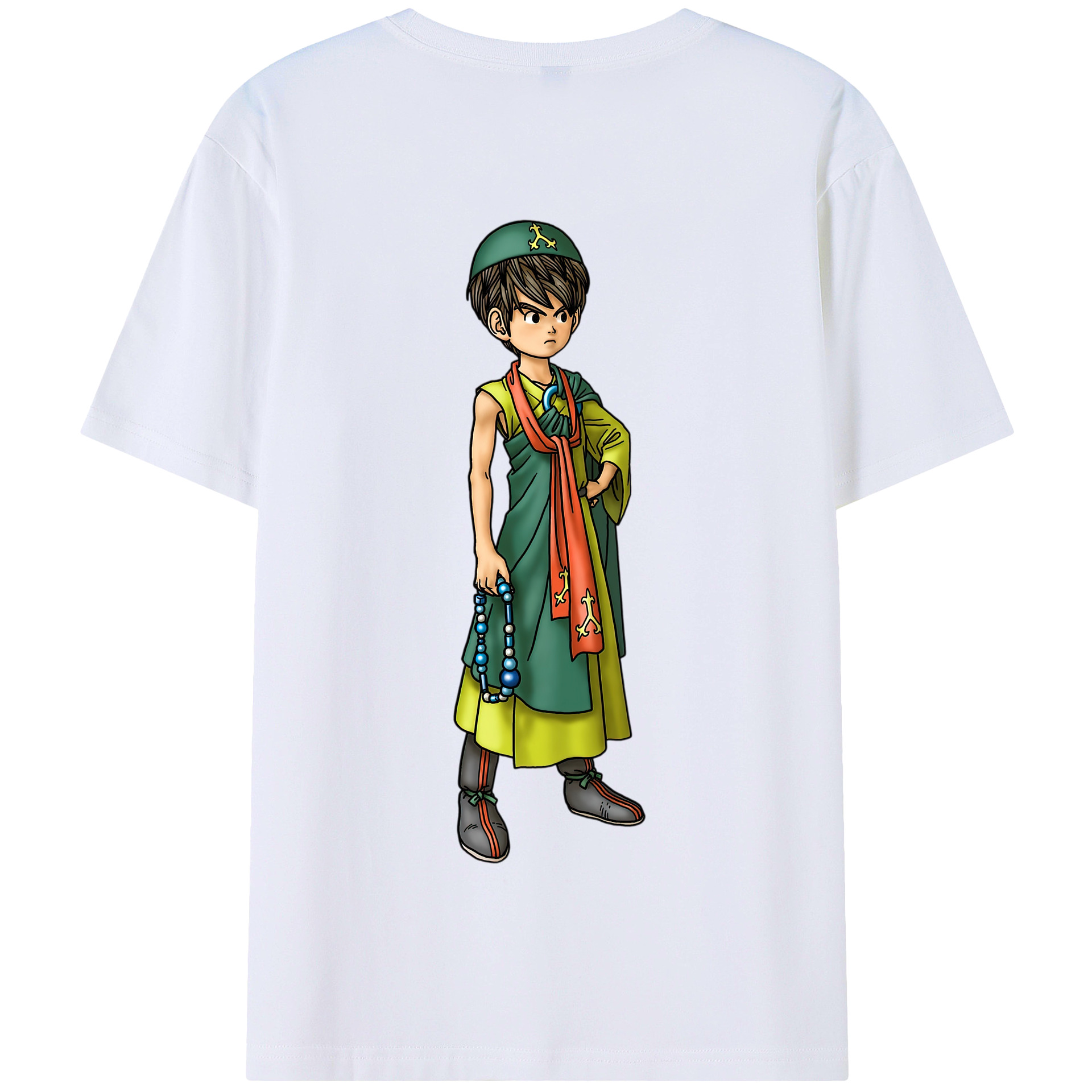 （画像用） ドラゴンクエスト Doragon Kuesuto Dragon Quest 綿100％半袖Tシャツ（背面プリント）