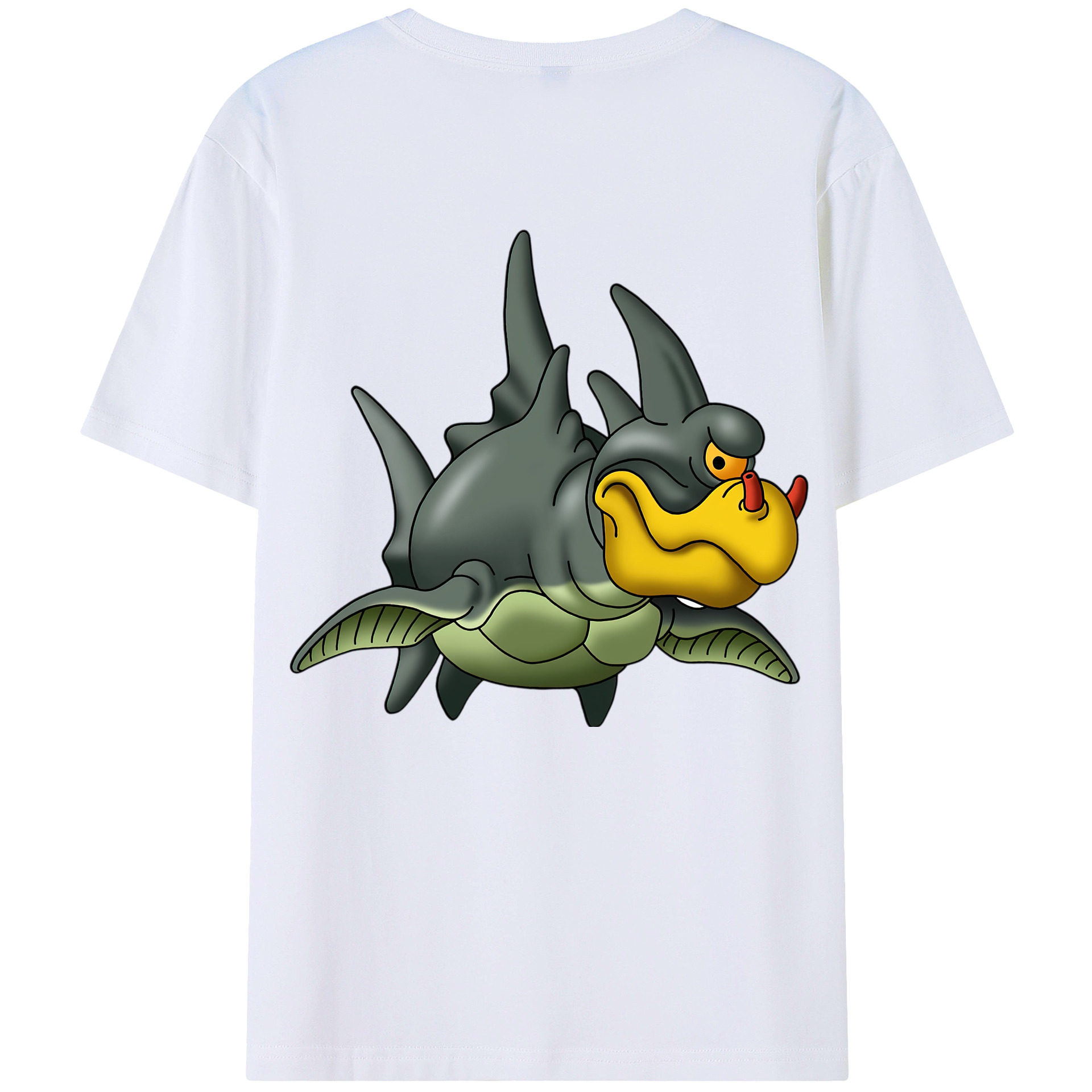 （画像用） ドラゴンクエスト Doragon Kuesuto Dragon Quest 綿100％半袖Tシャツ（背面プリント）