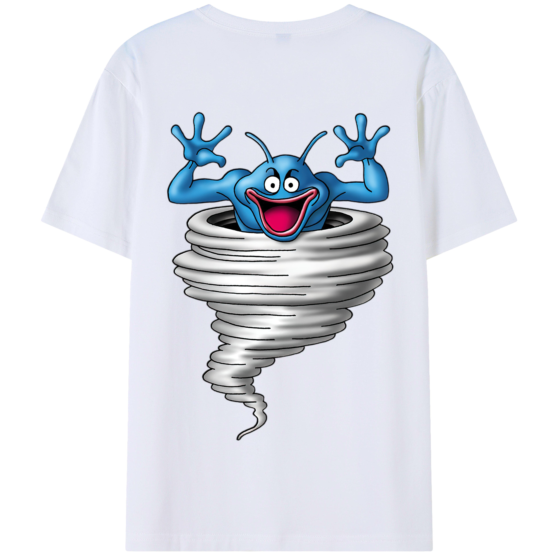 （画像用） ドラゴンクエスト Doragon Kuesuto Dragon Quest 綿100％半袖Tシャツ（背面プリント）
