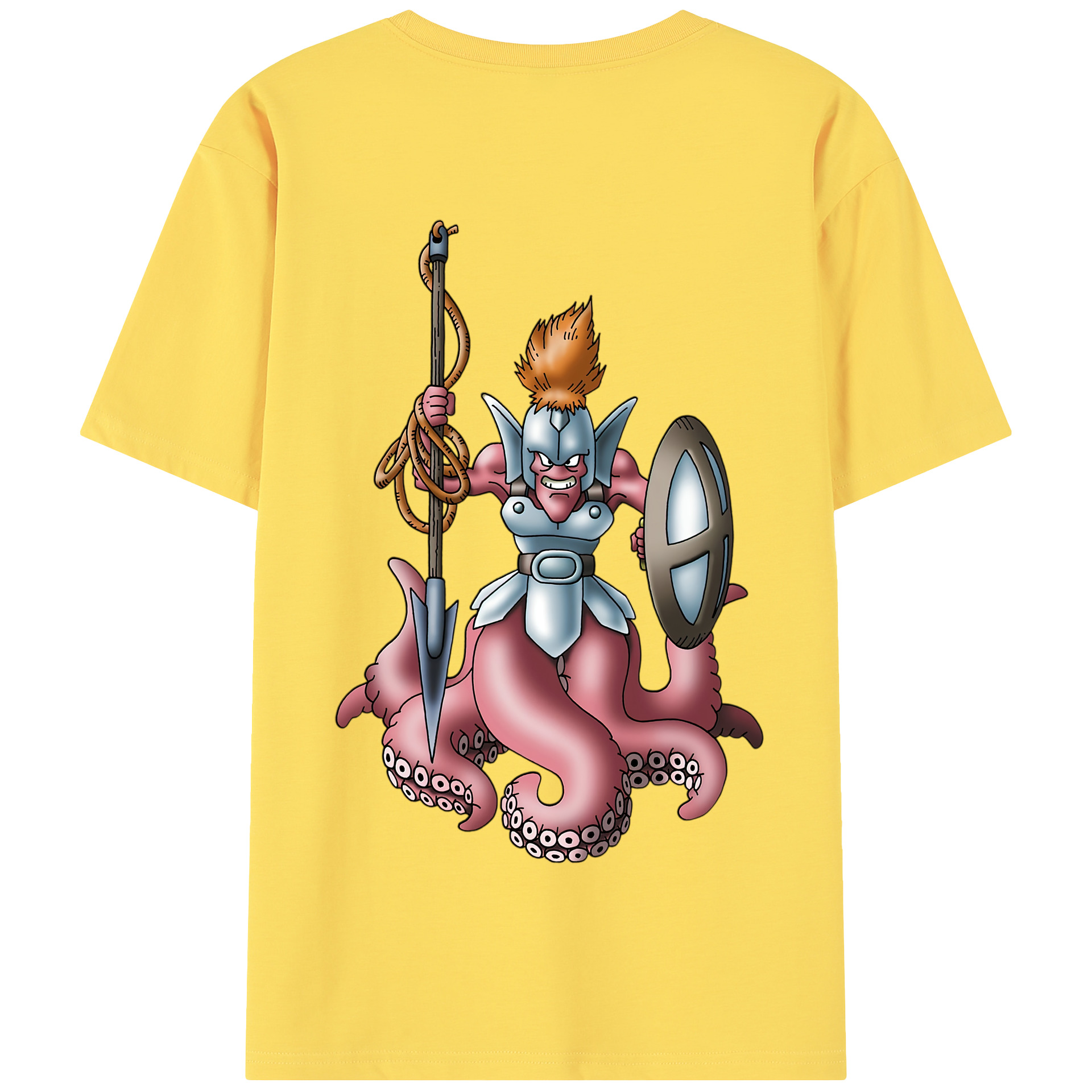 （画像用） ドラゴンクエスト Doragon Kuesuto Dragon Quest 綿100％半袖Tシャツ（背面プリント）