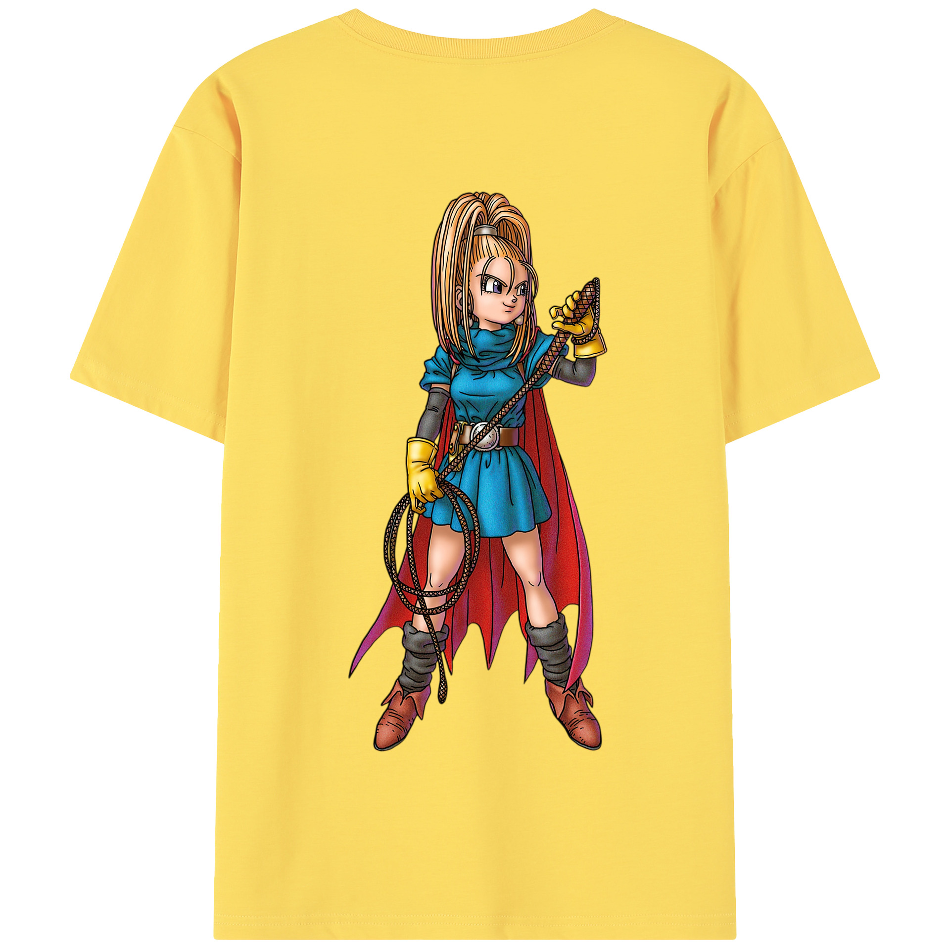 （画像用） ドラゴンクエスト Doragon Kuesuto Dragon Quest 綿100％半袖Tシャツ（背面プリント）