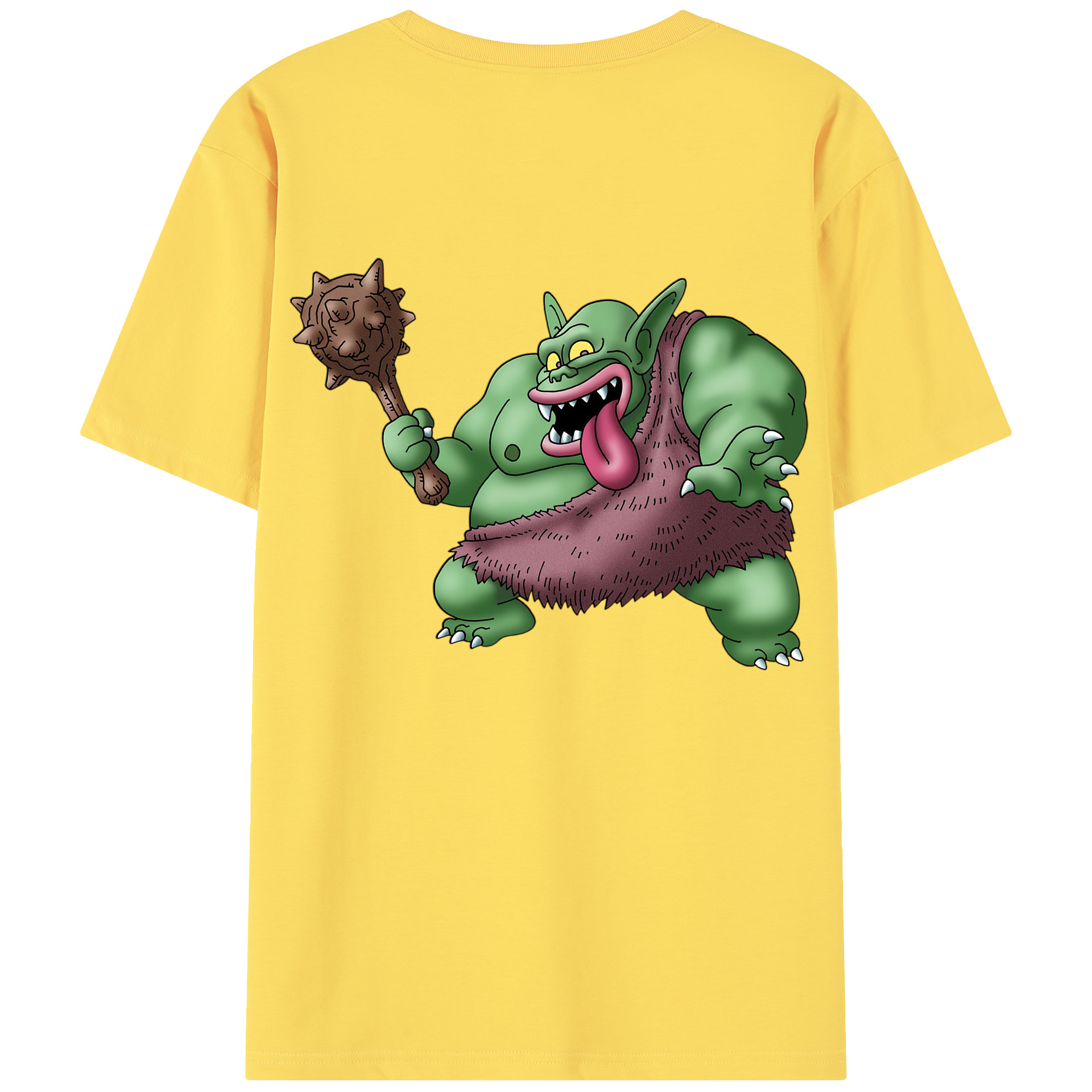 （画像用） ドラゴンクエスト Doragon Kuesuto Dragon Quest 綿100％半袖Tシャツ（背面プリント）