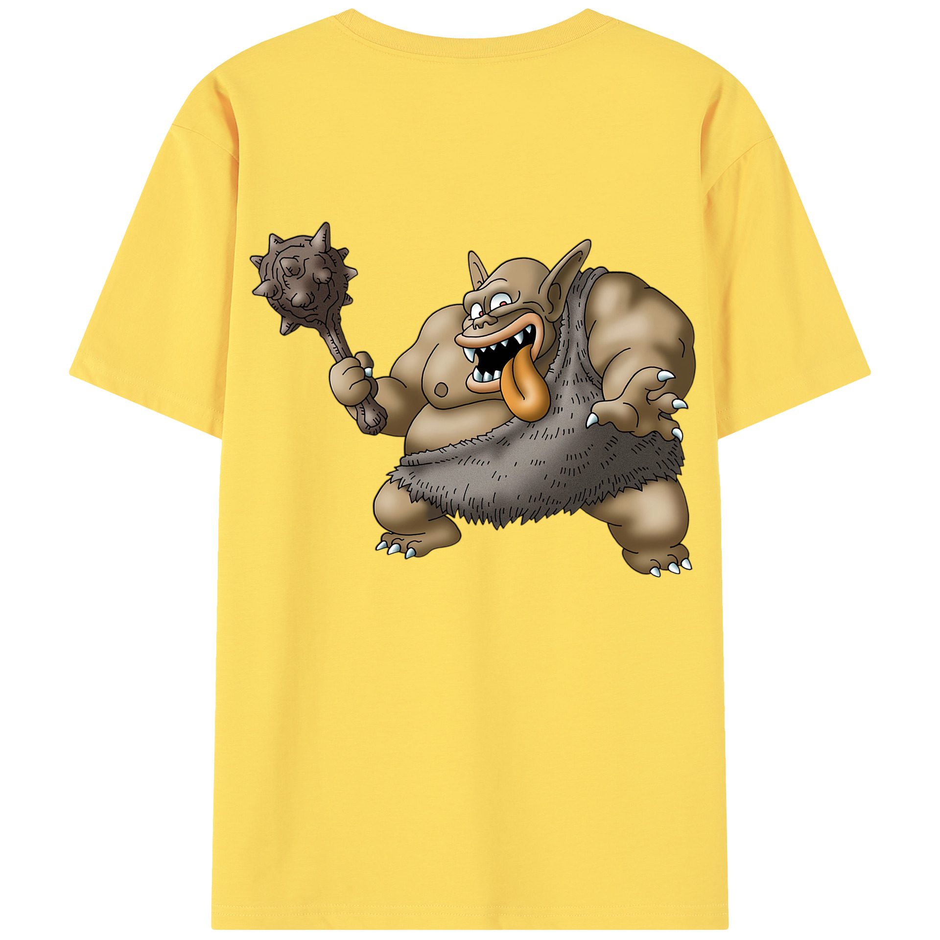 （画像用） ドラゴンクエスト Doragon Kuesuto Dragon Quest 綿100％半袖Tシャツ（背面プリント）