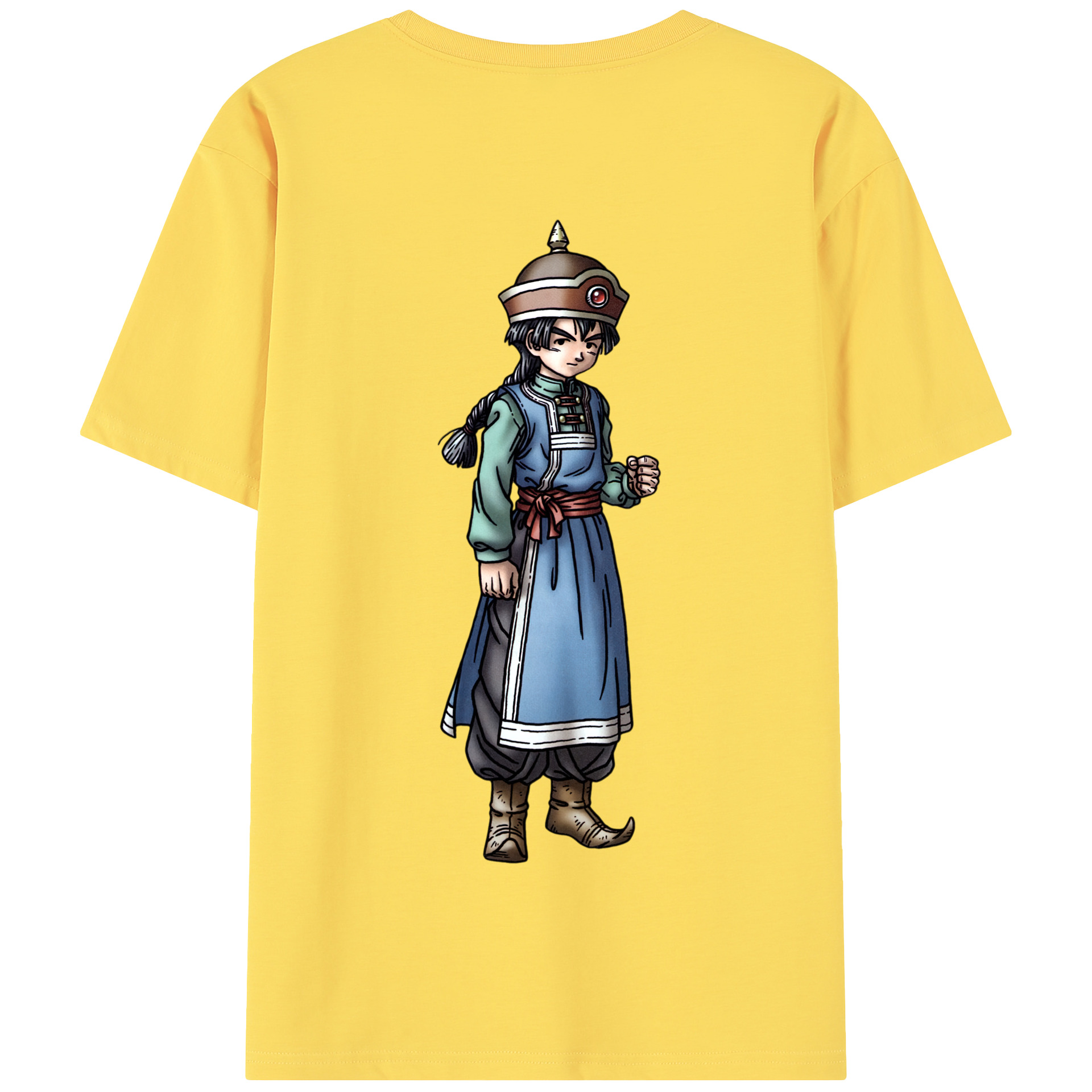 （画像用） ドラゴンクエスト Doragon Kuesuto Dragon Quest 綿100％半袖Tシャツ（背面プリント）