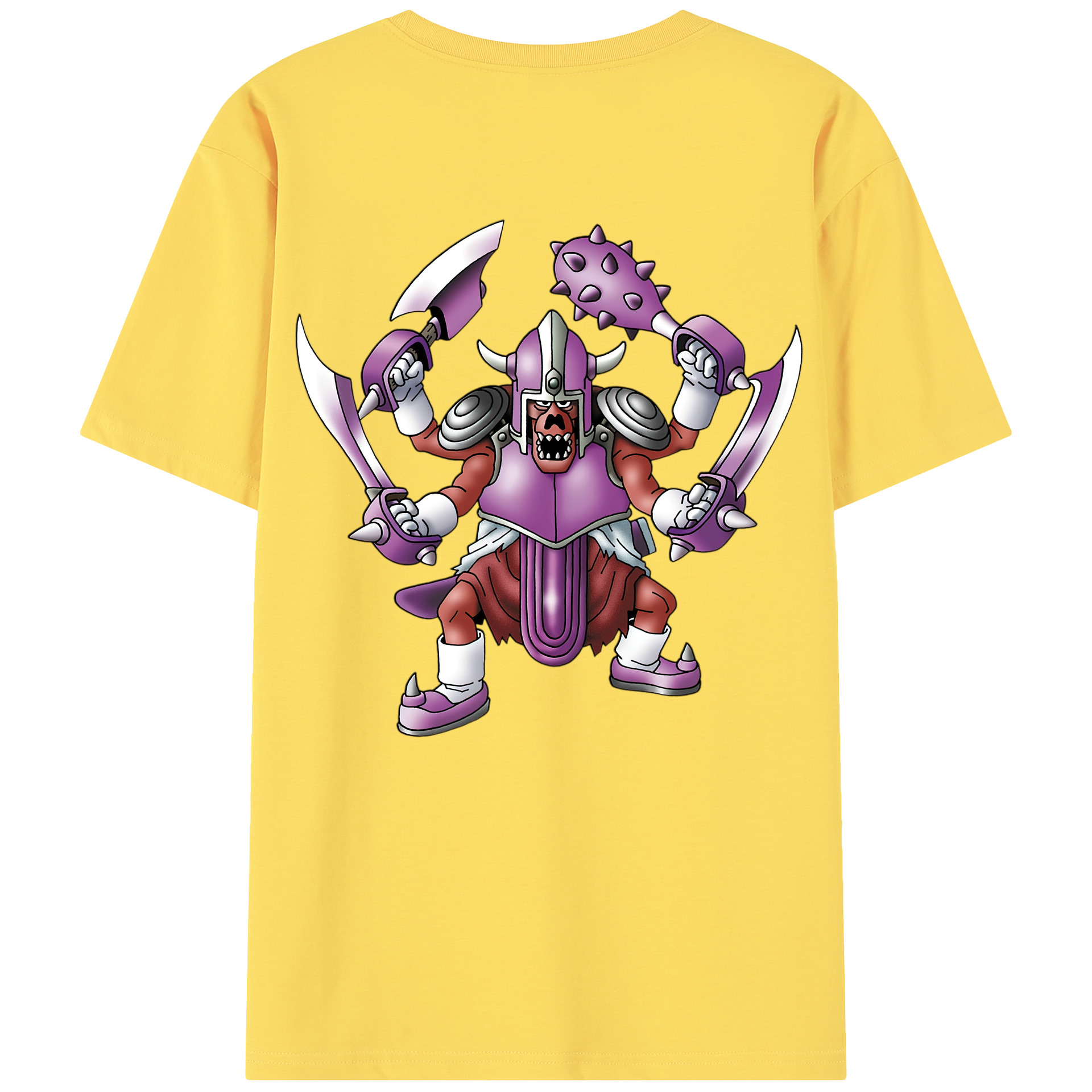 （画像用） ドラゴンクエスト Doragon Kuesuto Dragon Quest 綿100％半袖Tシャツ（背面プリント）