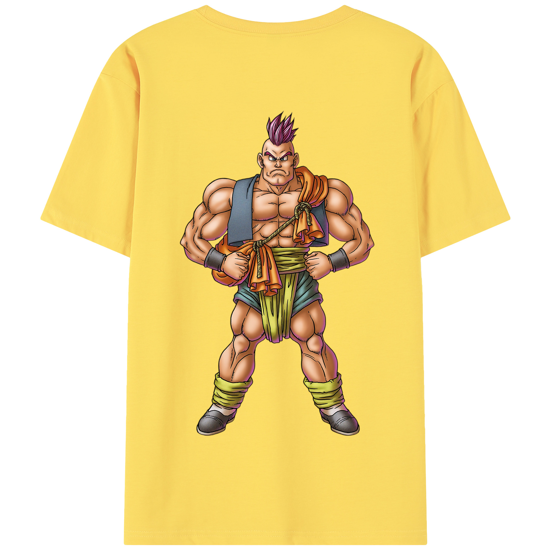 （画像用） ドラゴンクエスト Doragon Kuesuto Dragon Quest 綿100％半袖Tシャツ（背面プリント）