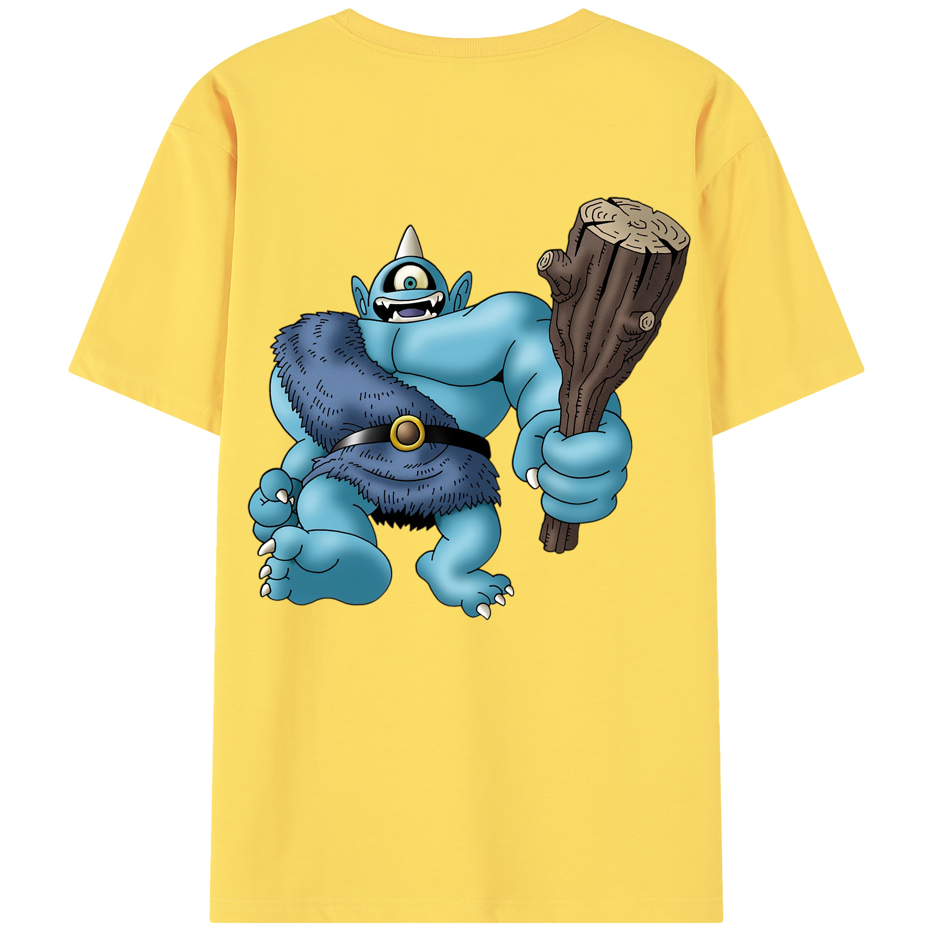 （画像用） ドラゴンクエスト Doragon Kuesuto Dragon Quest 綿100％半袖Tシャツ（背面プリント）