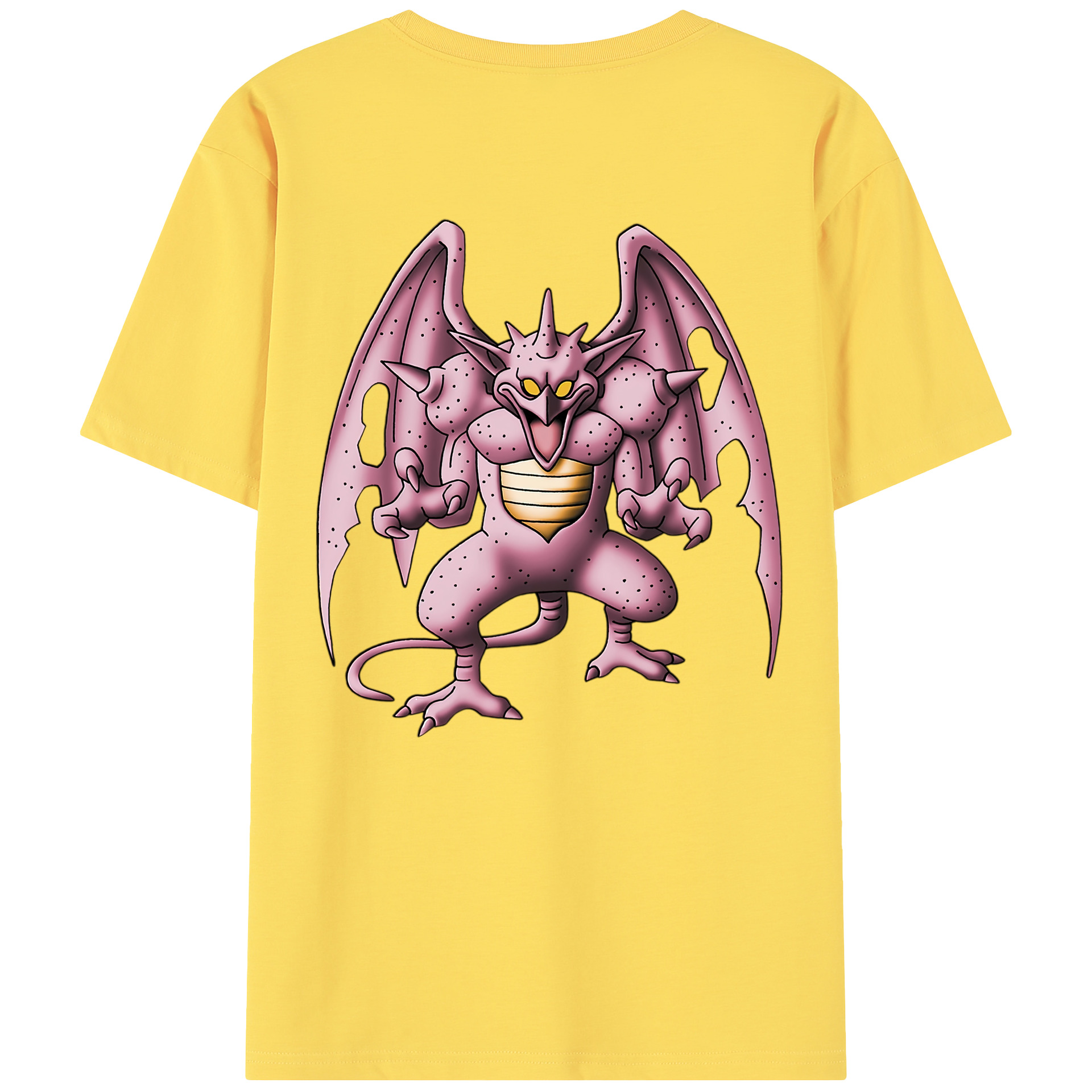 （画像用） ドラゴンクエスト Doragon Kuesuto Dragon Quest 綿100％半袖Tシャツ（背面プリント）