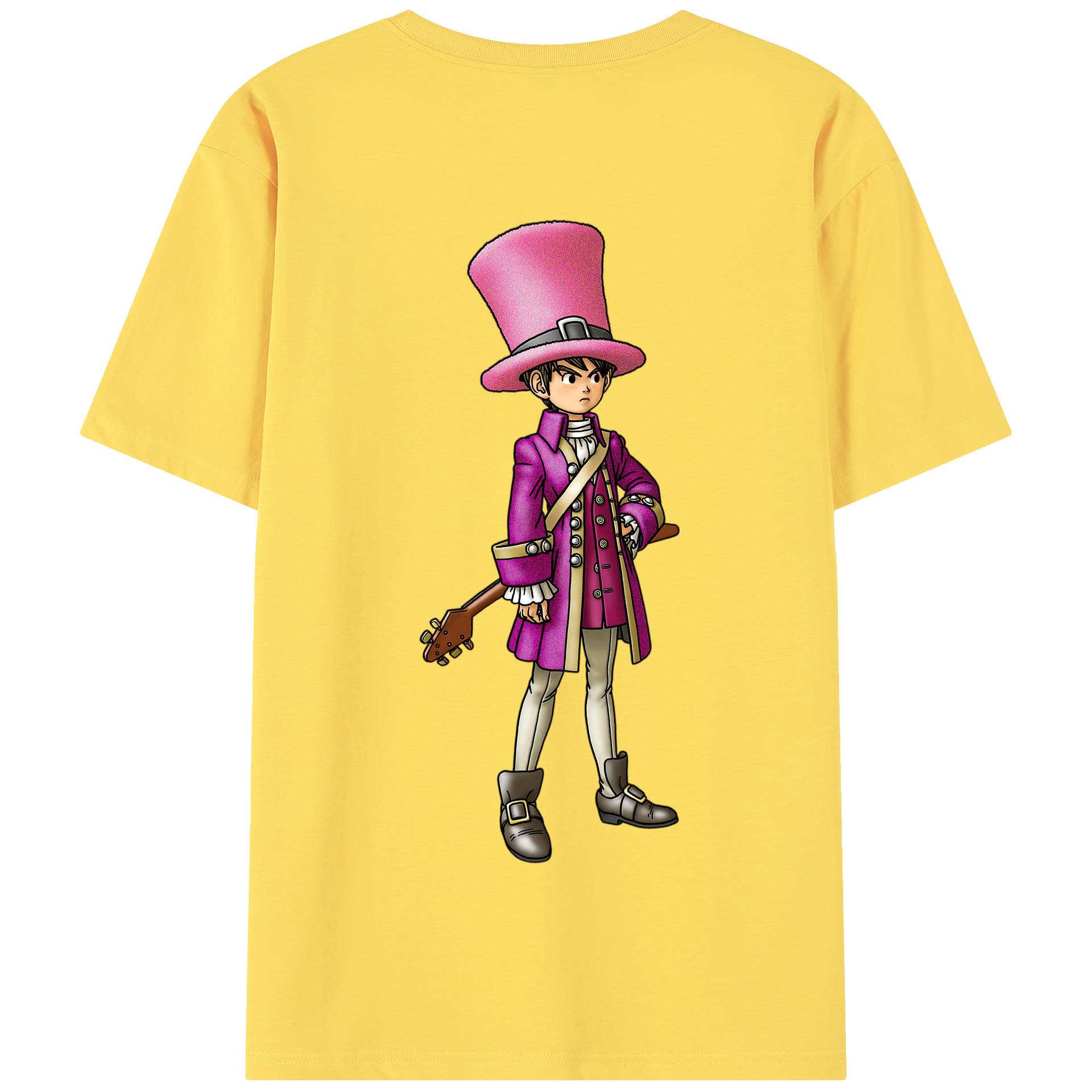 （画像用） ドラゴンクエスト Doragon Kuesuto Dragon Quest 綿100％半袖Tシャツ（背面プリント）