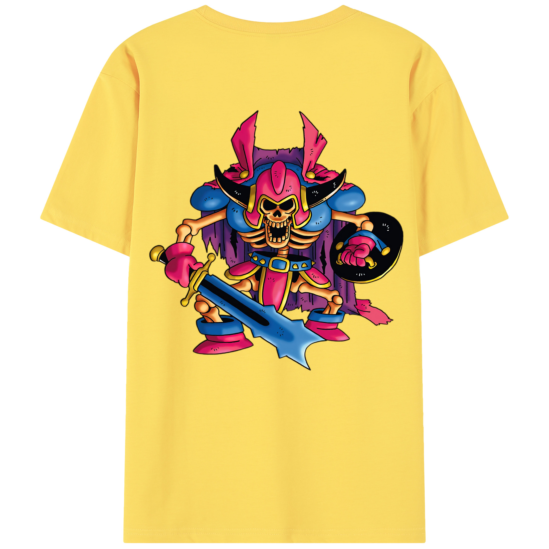 （画像用） ドラゴンクエスト Doragon Kuesuto Dragon Quest 綿100％半袖Tシャツ（背面プリント）