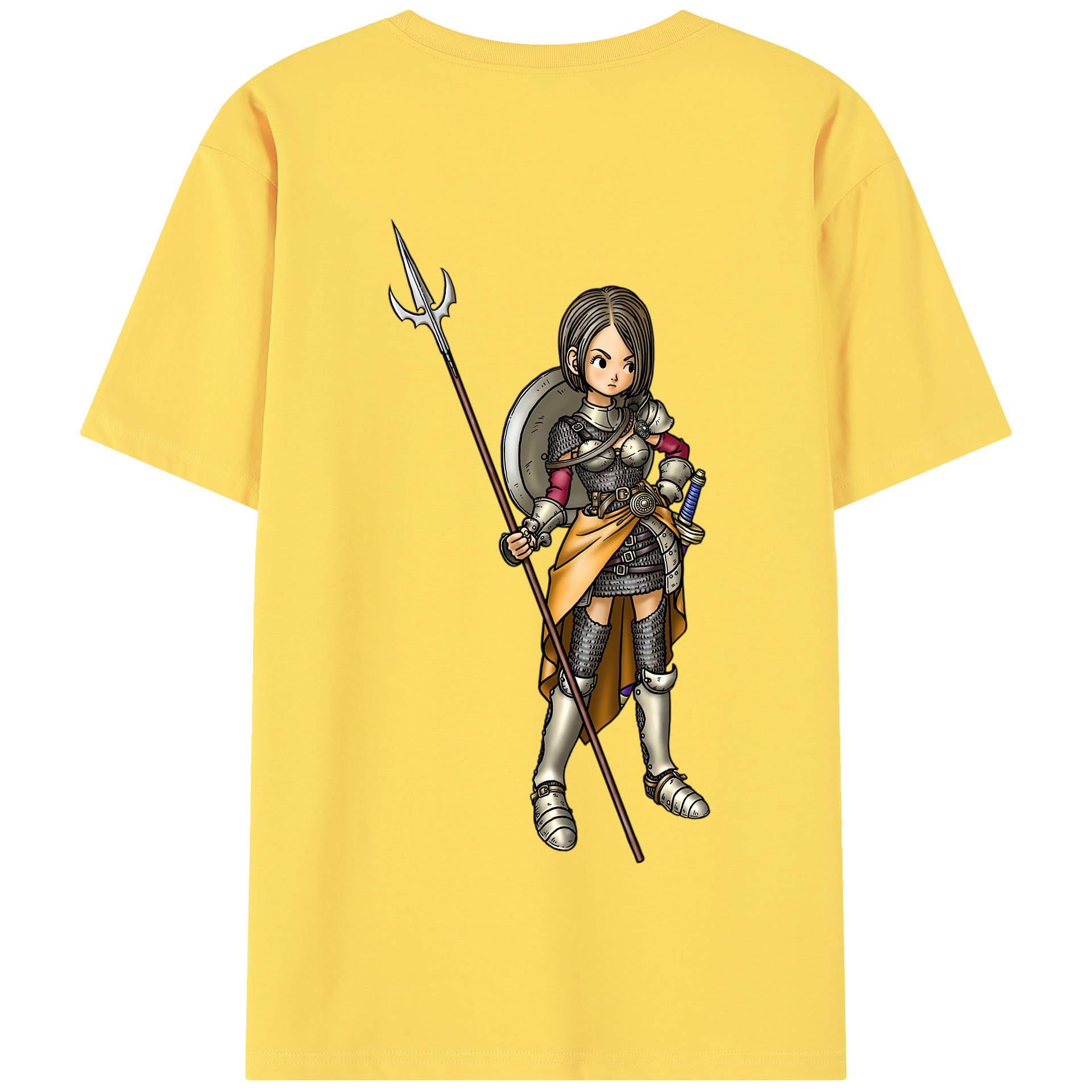 （画像用） ドラゴンクエスト Doragon Kuesuto Dragon Quest 綿100％半袖Tシャツ（背面プリント）