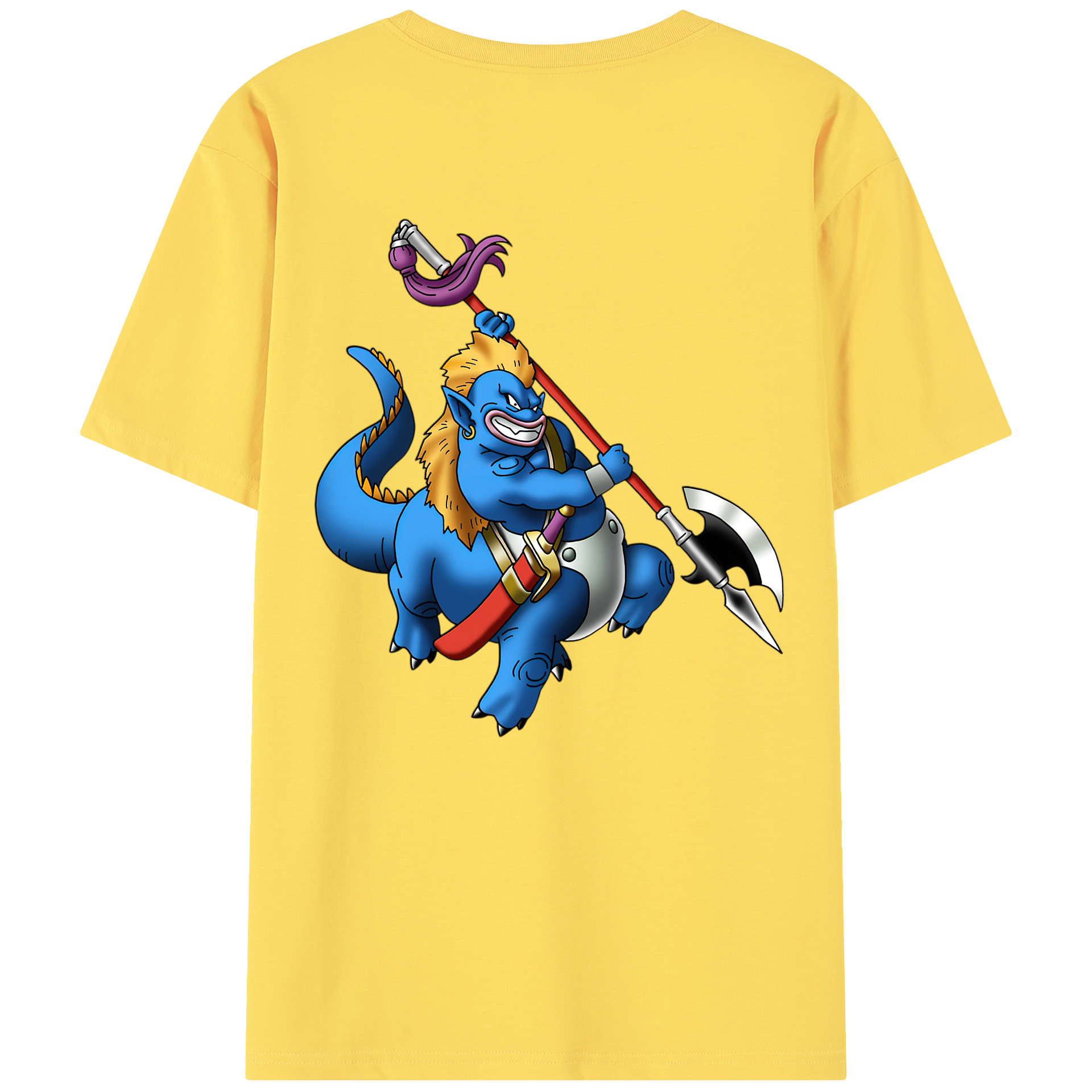 （画像用） ドラゴンクエスト Doragon Kuesuto Dragon Quest 綿100％半袖Tシャツ（背面プリント）
