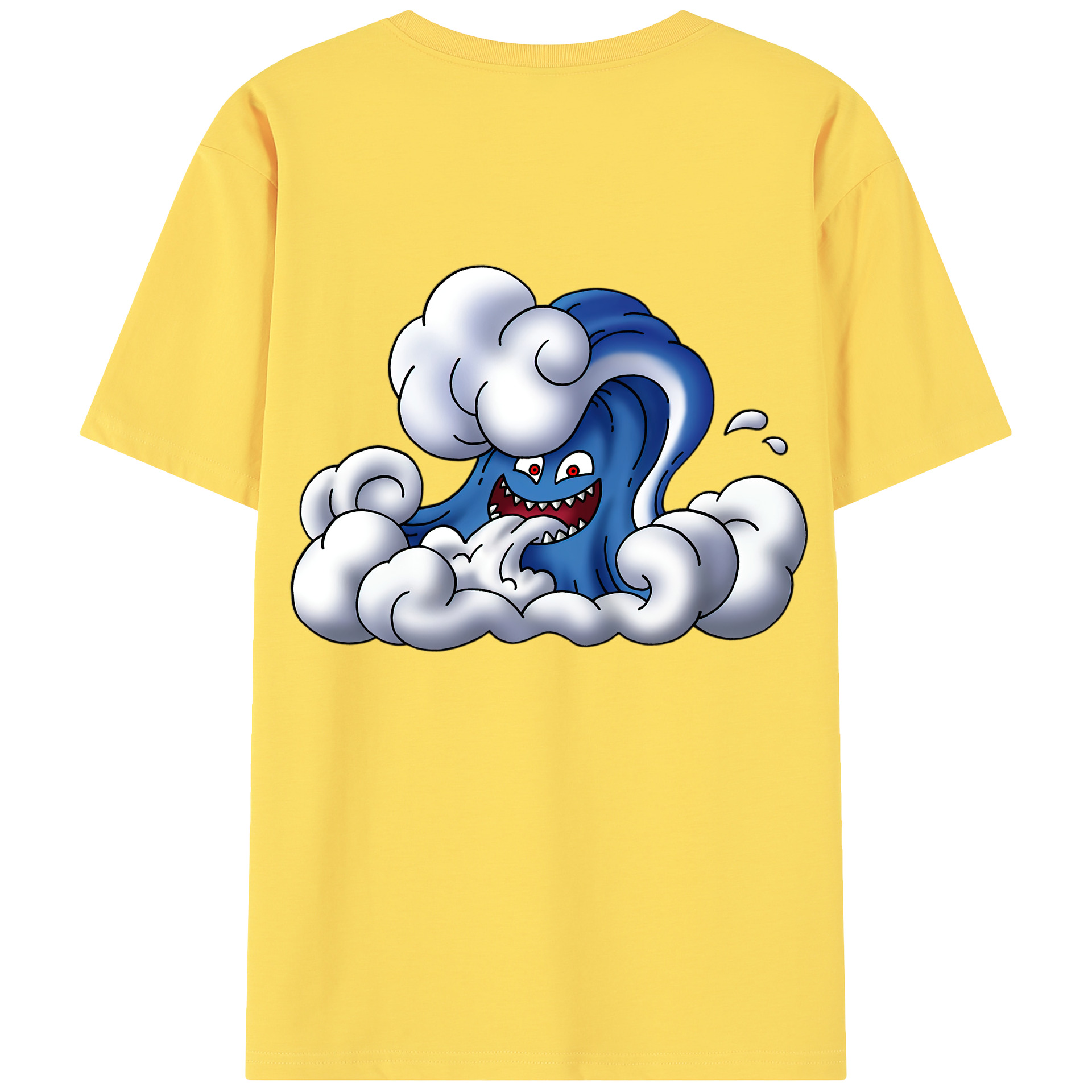 （画像用） ドラゴンクエスト Doragon Kuesuto Dragon Quest 綿100％半袖Tシャツ（背面プリント）