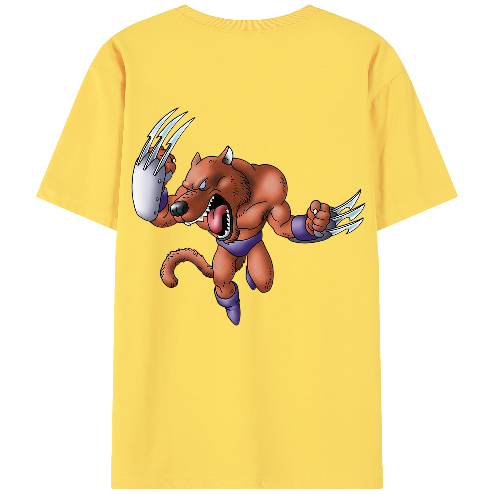 （画像用） ドラゴンクエスト Doragon Kuesuto Dragon Quest 綿100％半袖Tシャツ（背面プリント）