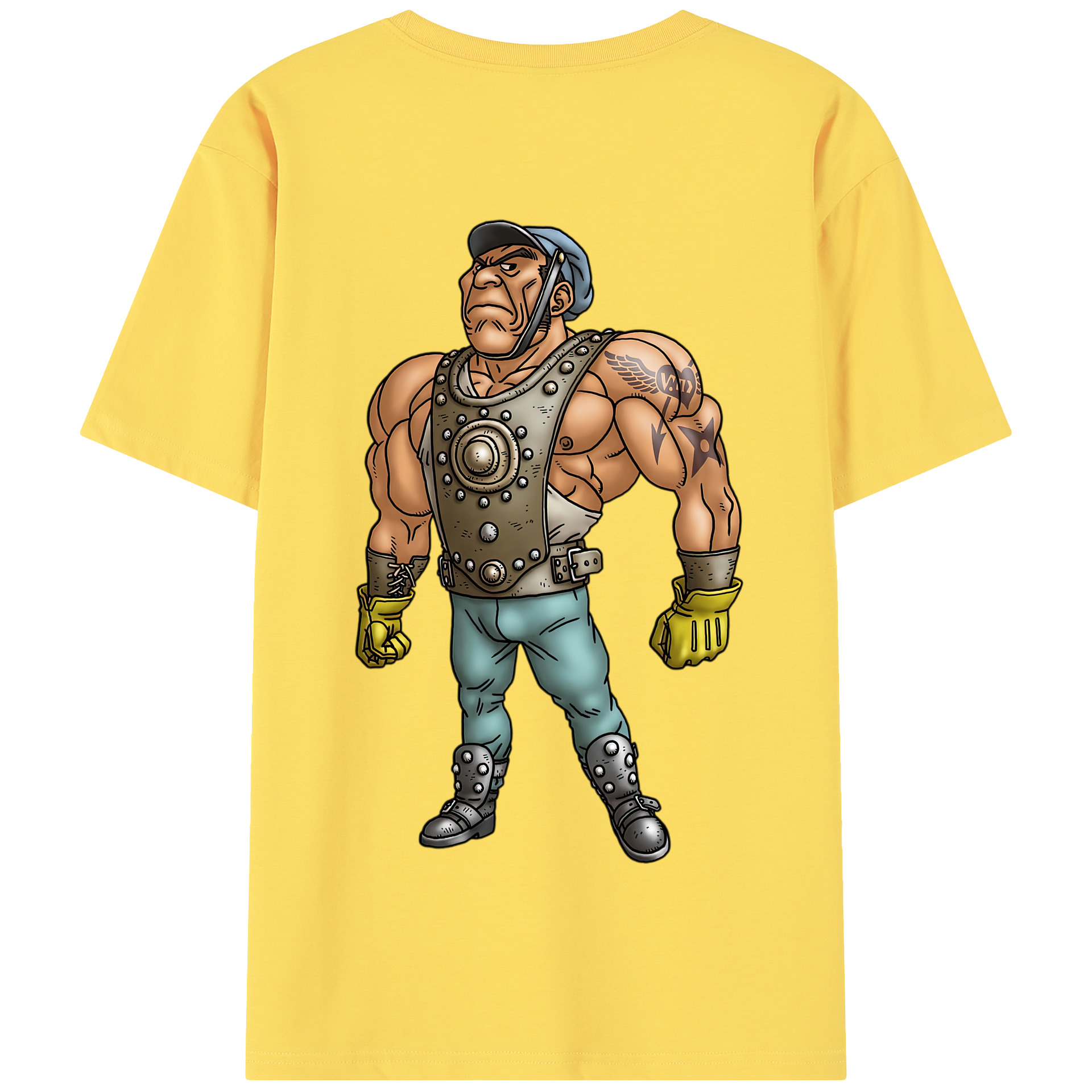 （画像用） ドラゴンクエスト Doragon Kuesuto Dragon Quest 綿100％半袖Tシャツ（背面プリント）