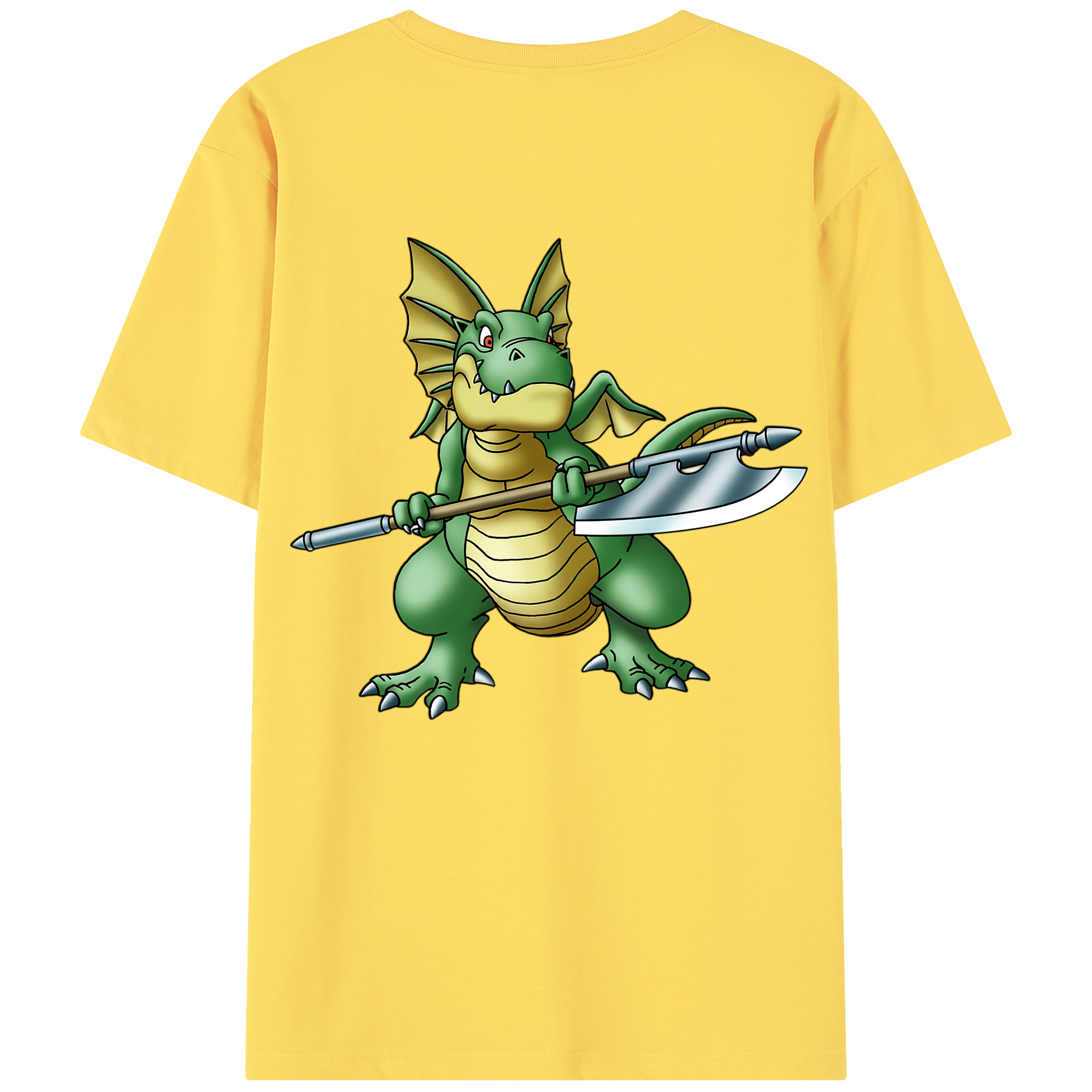 （画像用） ドラゴンクエスト Doragon Kuesuto Dragon Quest 綿100％半袖Tシャツ（背面プリント）