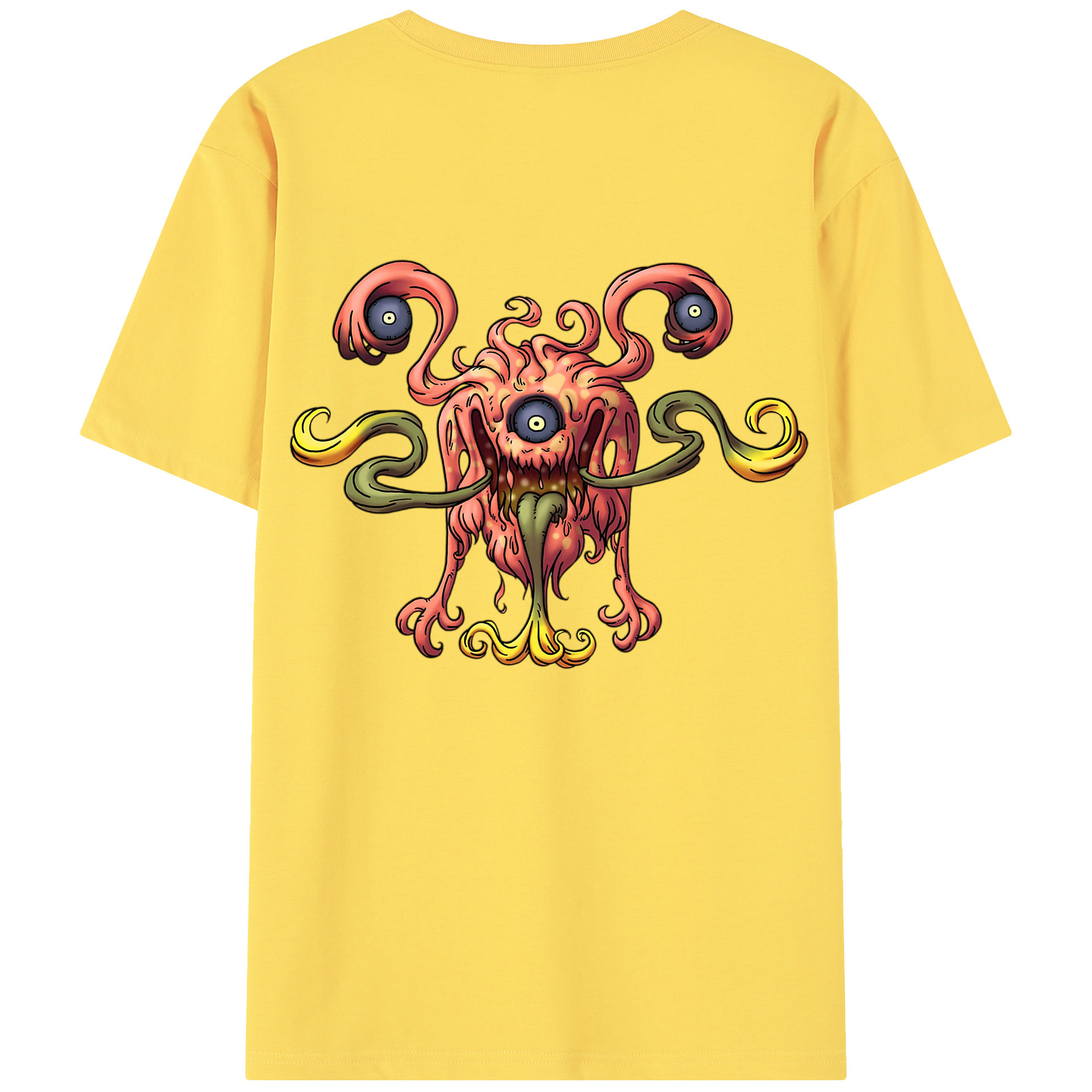 （画像用） ドラゴンクエスト Doragon Kuesuto Dragon Quest 綿100％半袖Tシャツ（背面プリント）